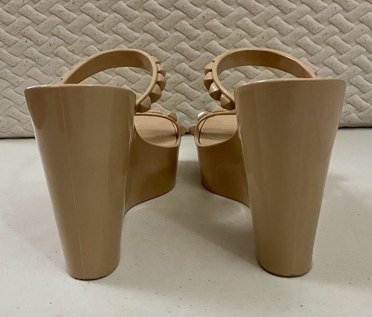 Other Carmen Sol 🇮🇹 Tonino Studded Jelly Wedge Sandals Nude 8 US Size US 8 / IT 38 - 9 Thumbnail