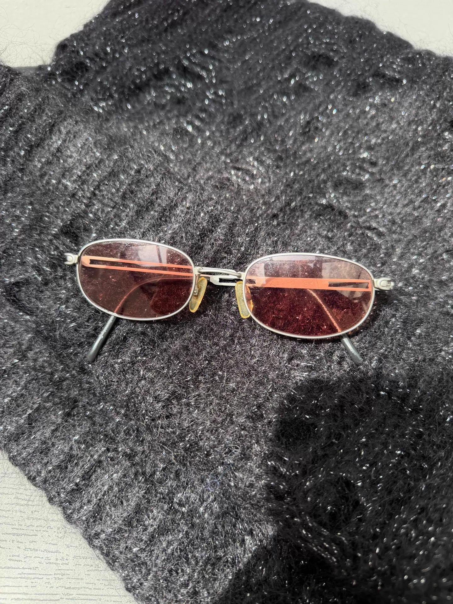 Yohji Yamamoto Yohji Yamamoto Pour Homme Dark Red Silver Trim Sunglasses Size ONE SIZE - 1 Thumbnail