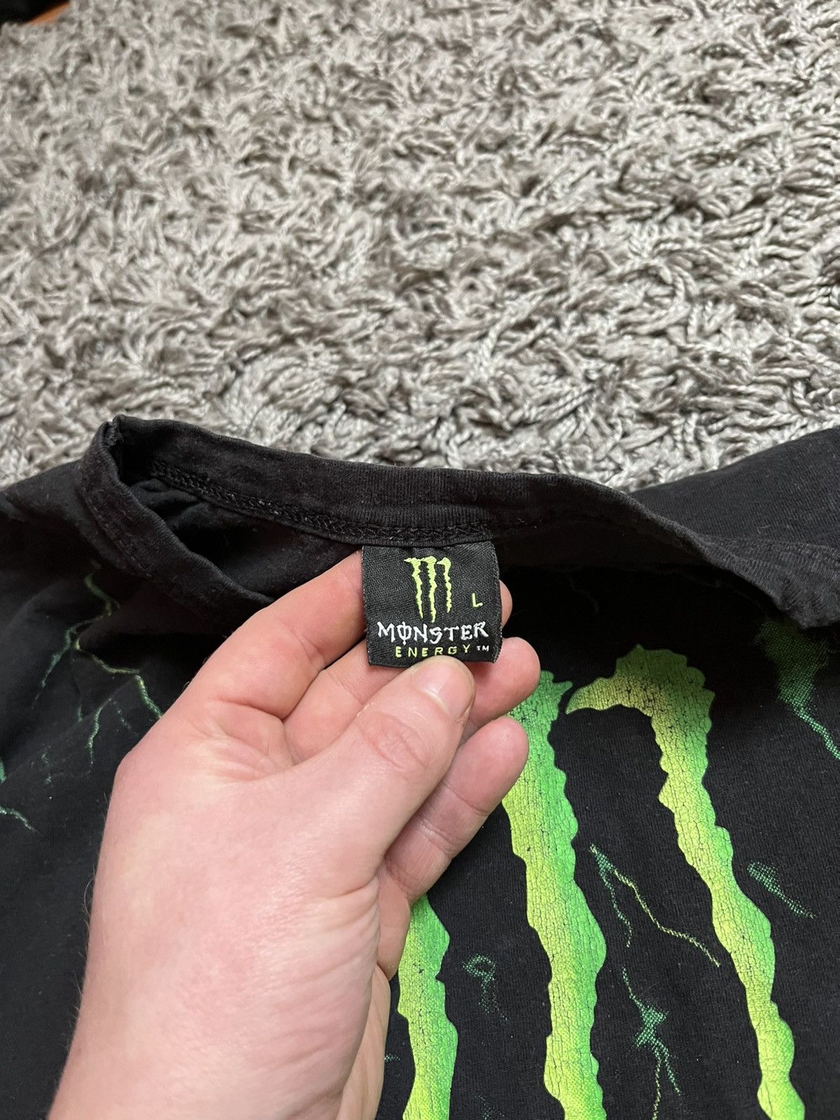 Vintage Rare Monster Energy "Thunder" All Over Print Tee Grunge Y2K Size US M / EU 48-50 / 2 - 5 Thumbnail