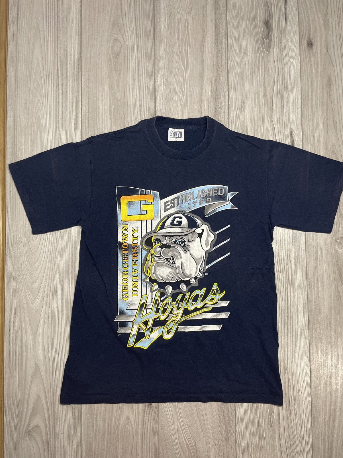 Vintage Vintage Georgetown University Established 1789 Hoyas 90s tee Size US L / EU 52-54 / 3 - 1 Thumbnail