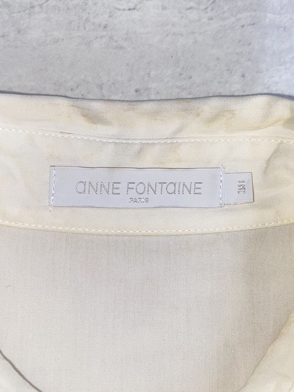 Designer × Other ANNE FONTAINE White Zipper Blouse Size XS / US 0-2 / IT 36-38 - 6 Thumbnail