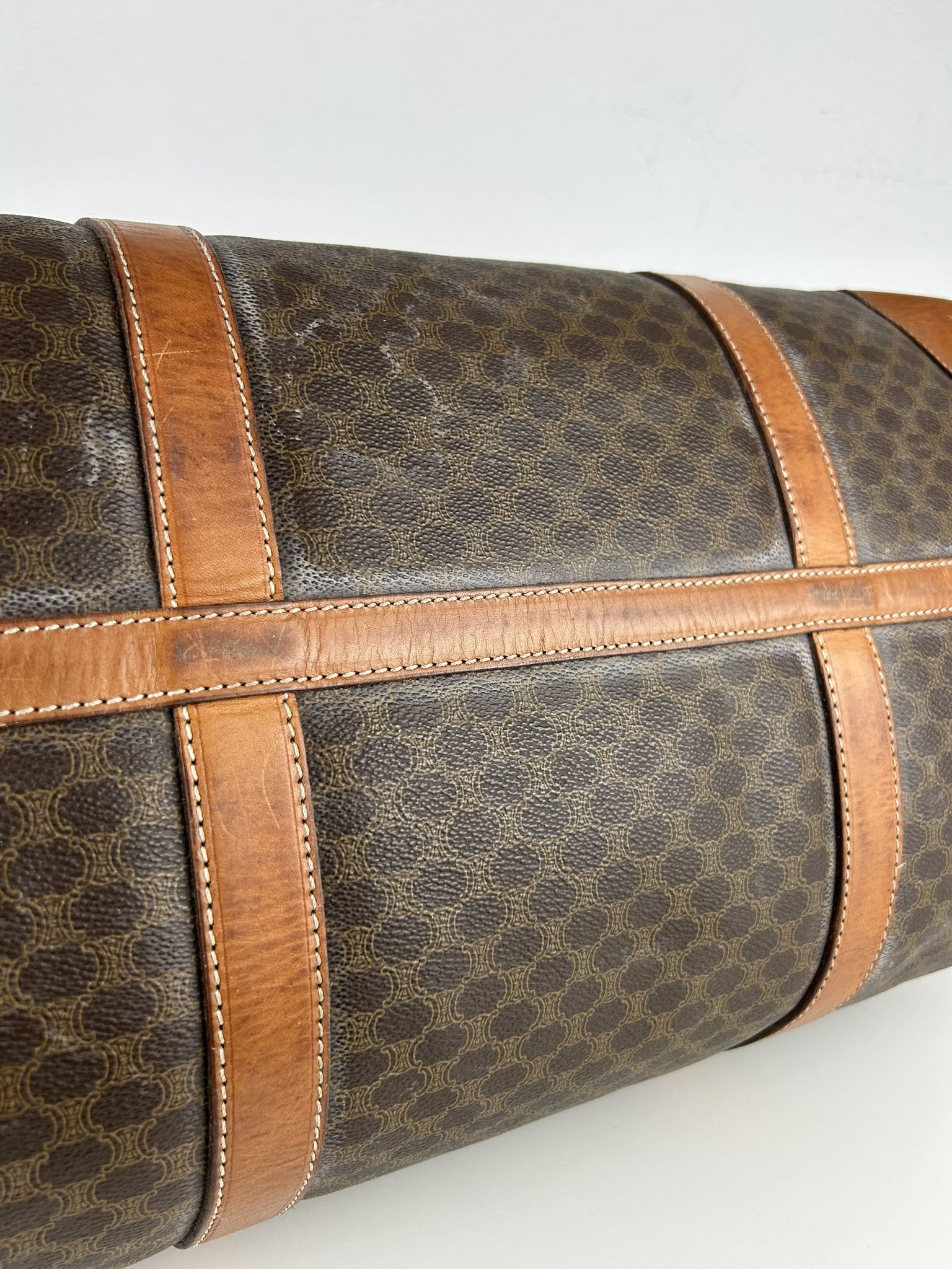 Celine Vintage 90s Celine macadam monogram boston bag Size ONE SIZE - 13 Thumbnail