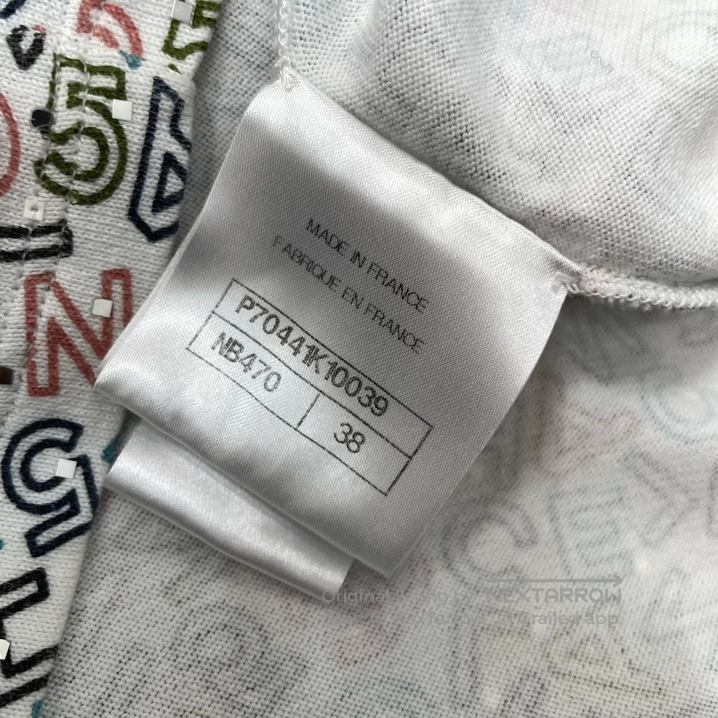 Chanel Chanel Printed Color Logo Cotton Long Sleeve Top| Size XS / US 0-2 / IT 36-38 - 5 Thumbnail