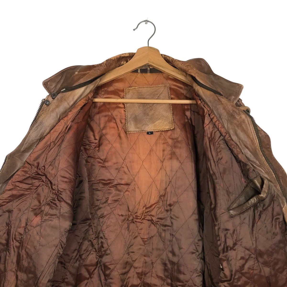 Japanese Brand 🔥VINTAGE JUMPER BOMBER LEATHER JACKET ISSEY MIYAKE Size US L / EU 52-54 / 3 - 13 Thumbnail