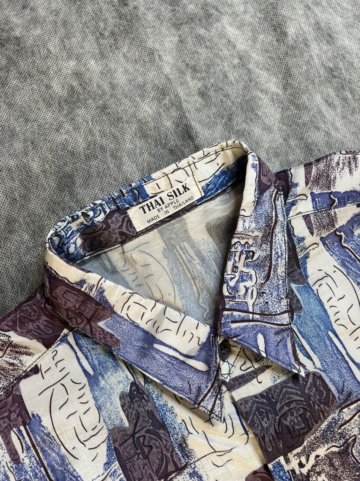 Other 90s Vintage Crazy Abstract Thai Silk Shirt Size US L / EU 52-54 / 3 - 2 Thumbnail