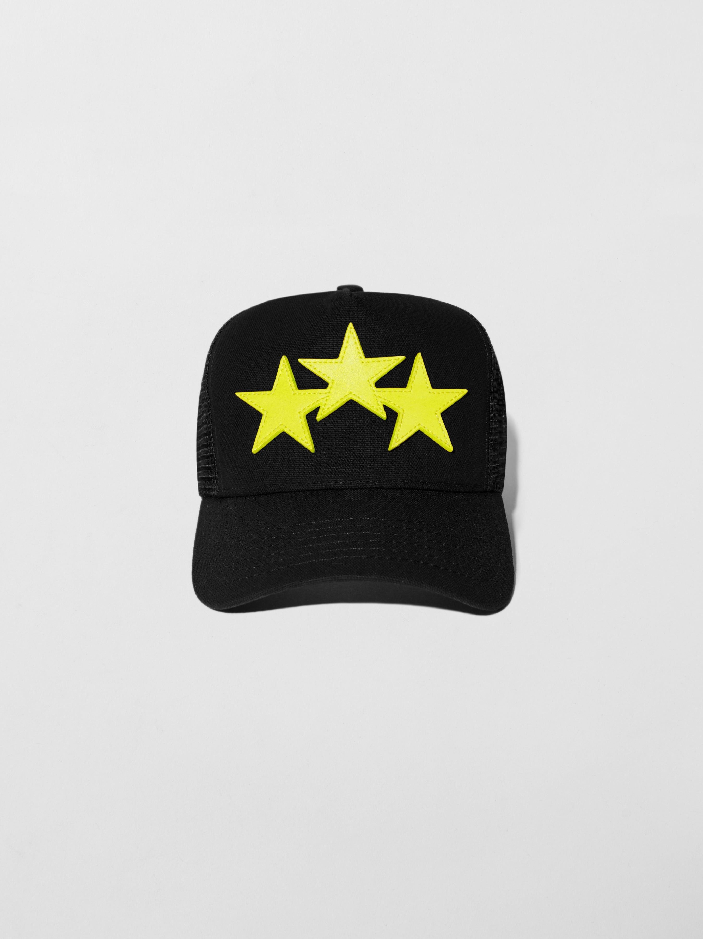 Amiri oc11z0225 Size: OS / Three Star Hat / Cap in Black/Yellow Size ONE SIZE - 1 Thumbnail