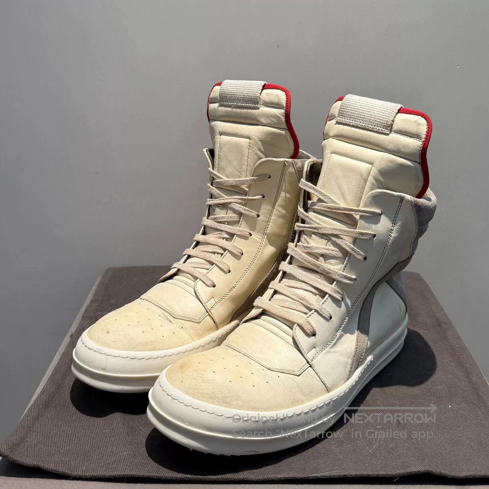 Rick Owens rick owens geobasket rare color leather sneakers. Size US 7.5 / EU 40-41 - 2 Thumbnail