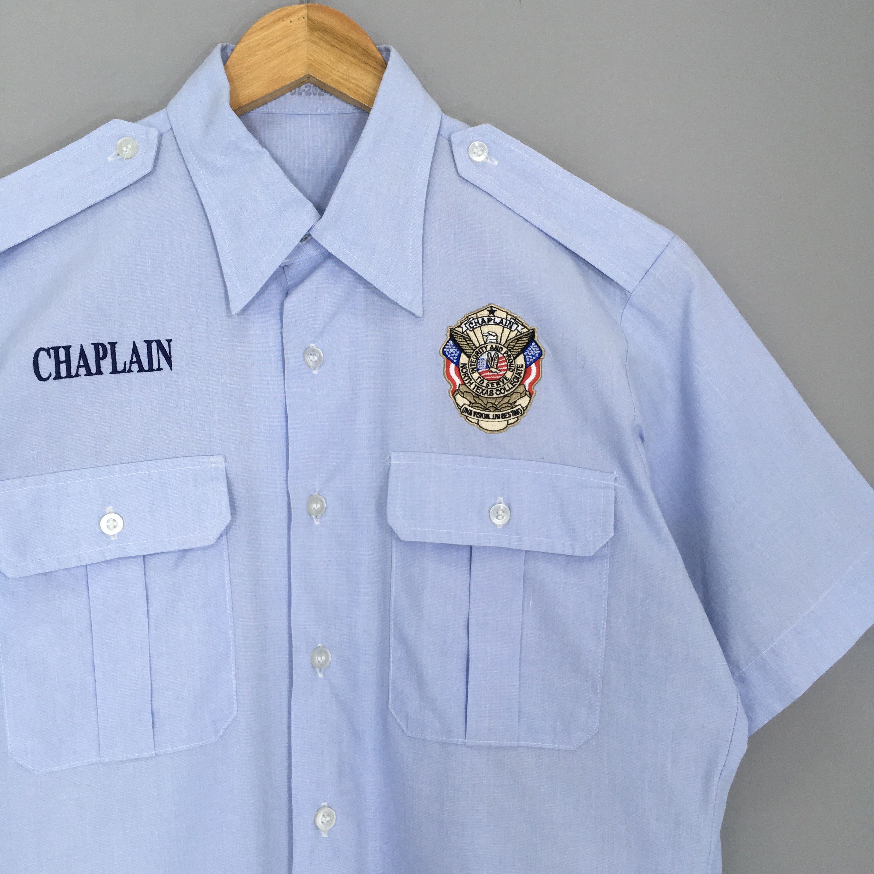 Vintage Vintage 90s Us Air Force Uniform Oxford Shirt Large Size US L / EU 52-54 / 3 - 2 Thumbnail