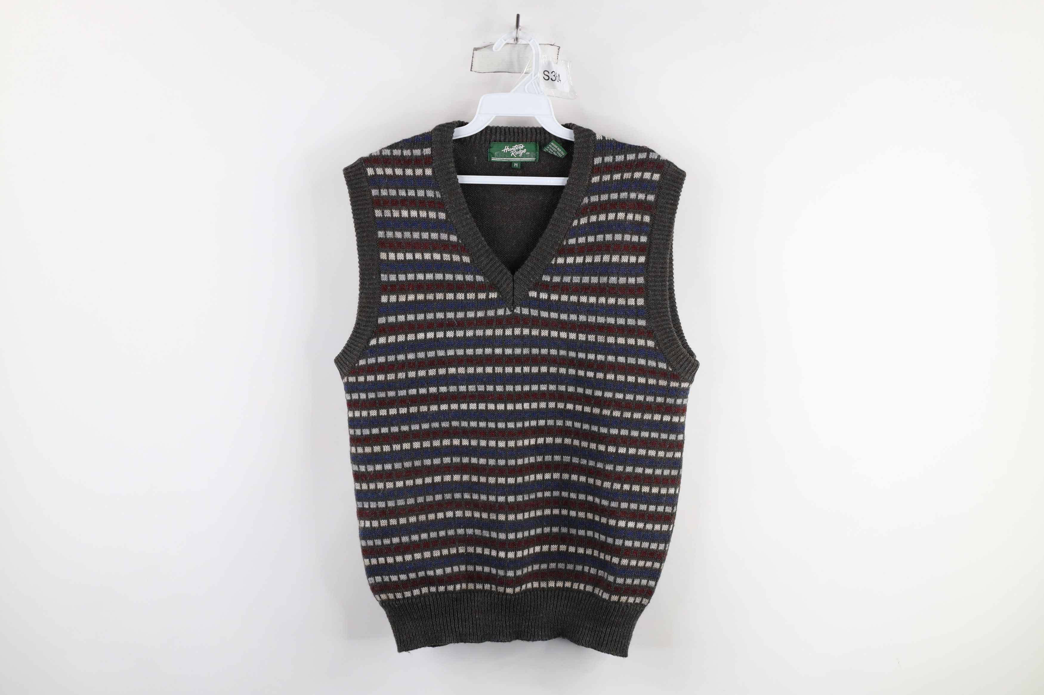 Vintage Vintage 70s Streetwear Blend Knit Geometric Sweater Vest Size US M / EU 48-50 / 2 - 1 Thumbnail