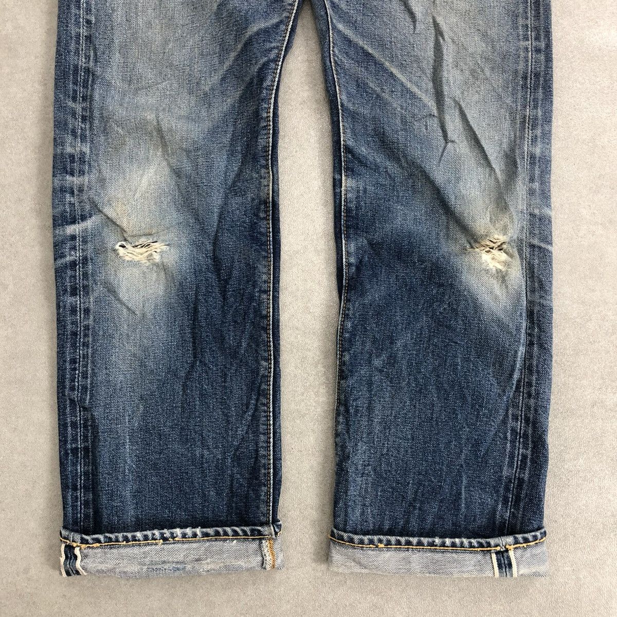 Japanese Brand 🇯🇵 Vintage Resolute 710 Japan Distressed Faded Selvedge Jeans Size US 30 / EU 46 - 10 Thumbnail