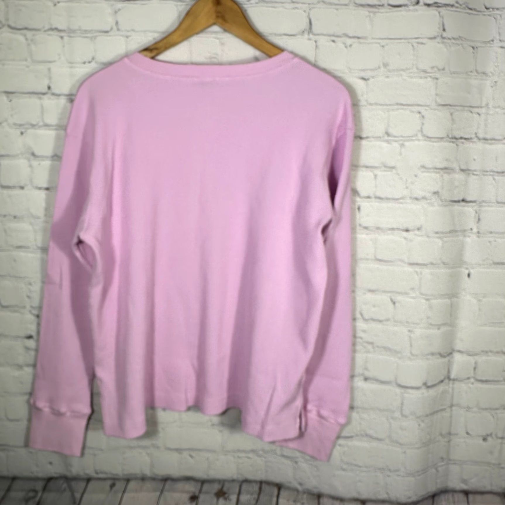 Vintage American Giant Womens Pink Ribbed Henley Long Sleeve Top Cotton Blend Size M Size M / US 6-8 / IT 42-44 - 6 Thumbnail