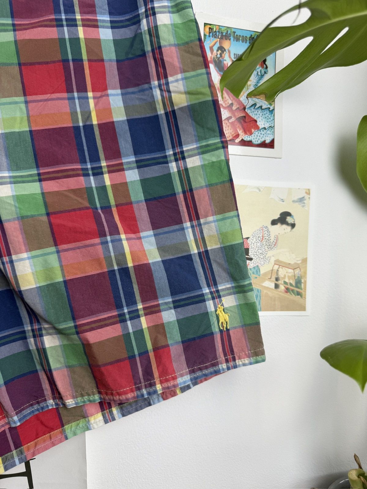 Designer Polo Ralph Lauren checked tartan shorts 34 old money deisnger Size US 34 / EU 50 - 3 Thumbnail