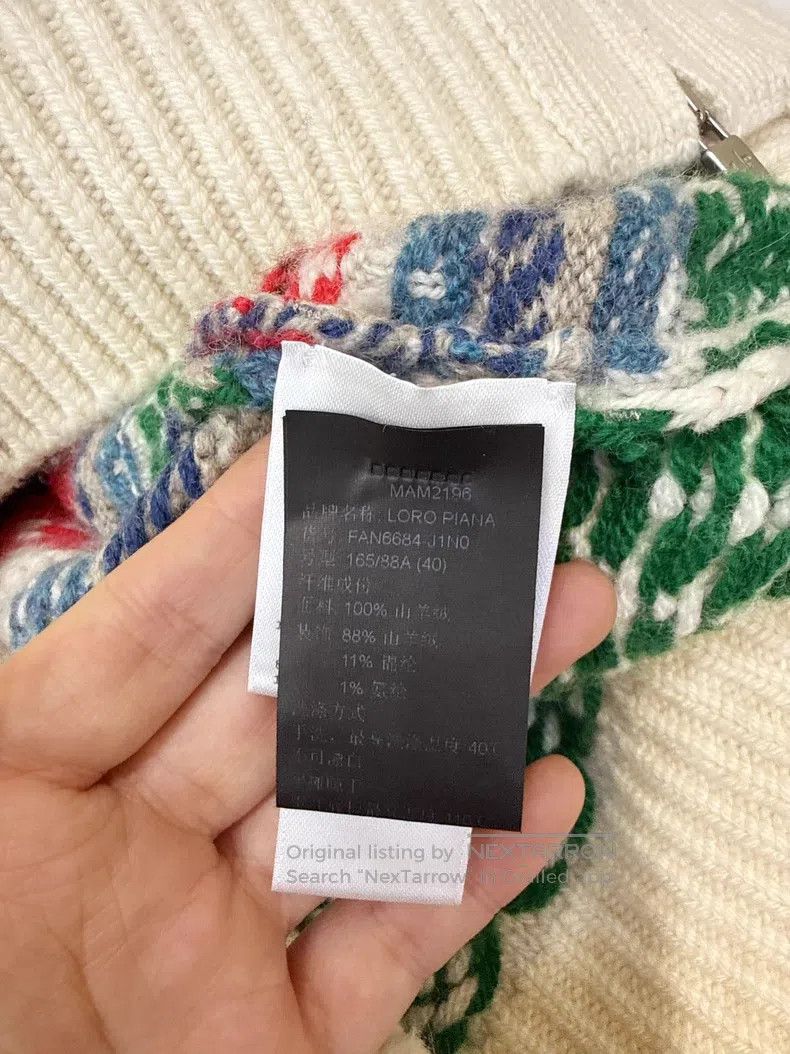 Loro Piana Loro Piana Holiday Series Fair Isle Knit Cardigan Jacket, Size XS / US 0-2 / IT 36-38 - 6 Thumbnail