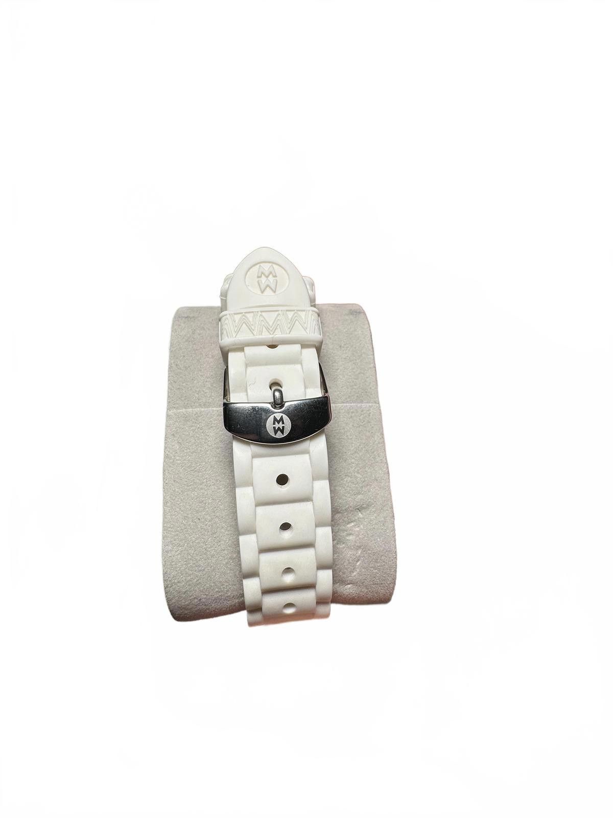Jean-Michel Basquiat Michele White Chronograph Watch with Silicone Strap Size ONE SIZE - 3 Thumbnail