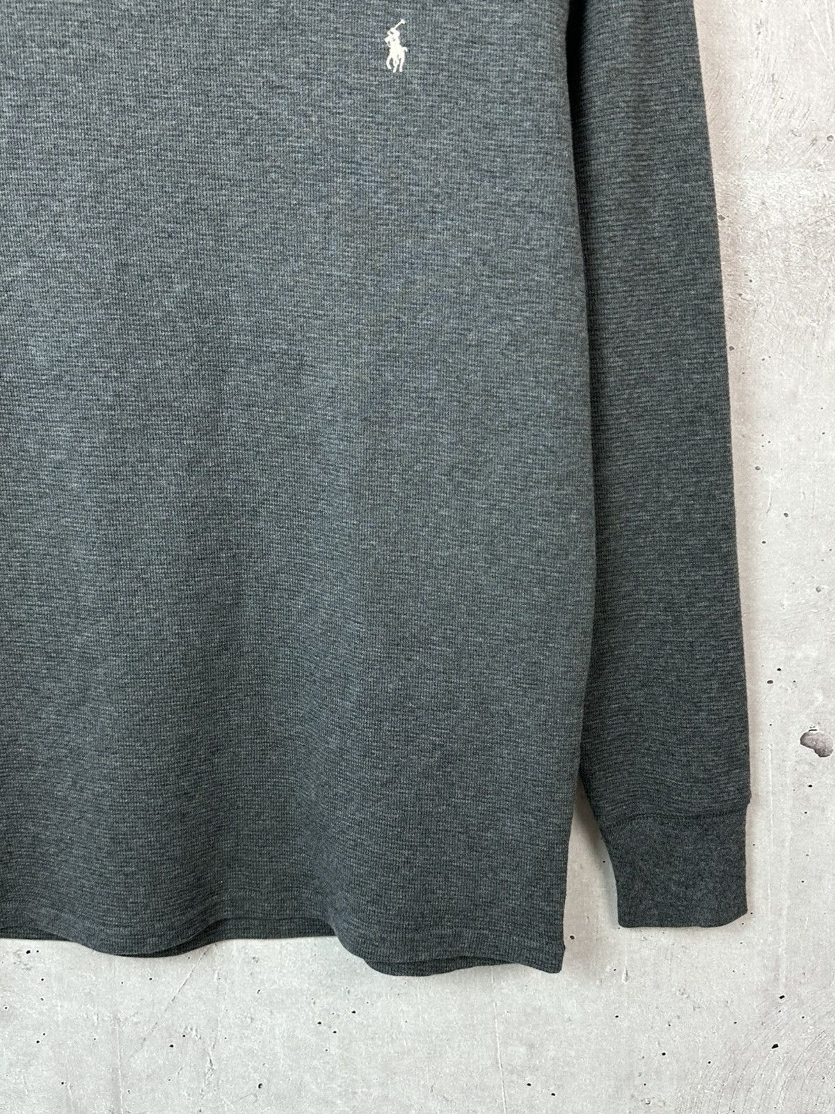 Polo Ralph Lauren Ralph Laurent Grey Waffle Cotton Men’s Crew Neck Jumper Size US L / EU 52-54 / 3 - 4 Thumbnail