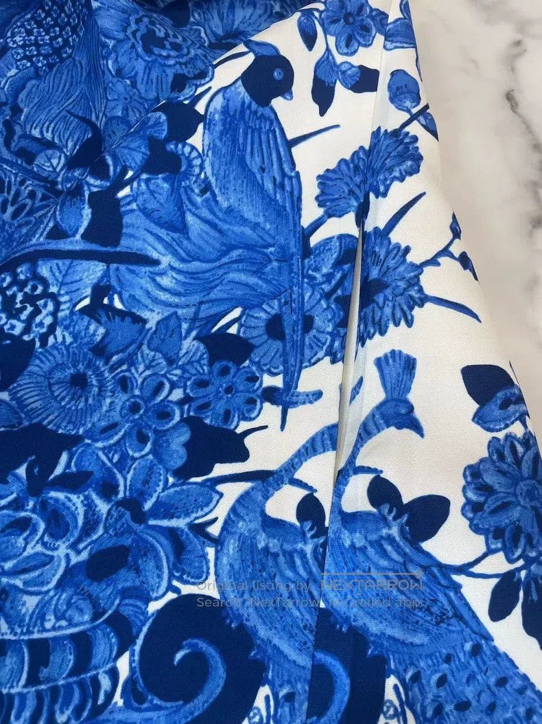 Valentino Valentino Blue and white porcelain dress Size S / US 4 / IT 40 - 3 Thumbnail