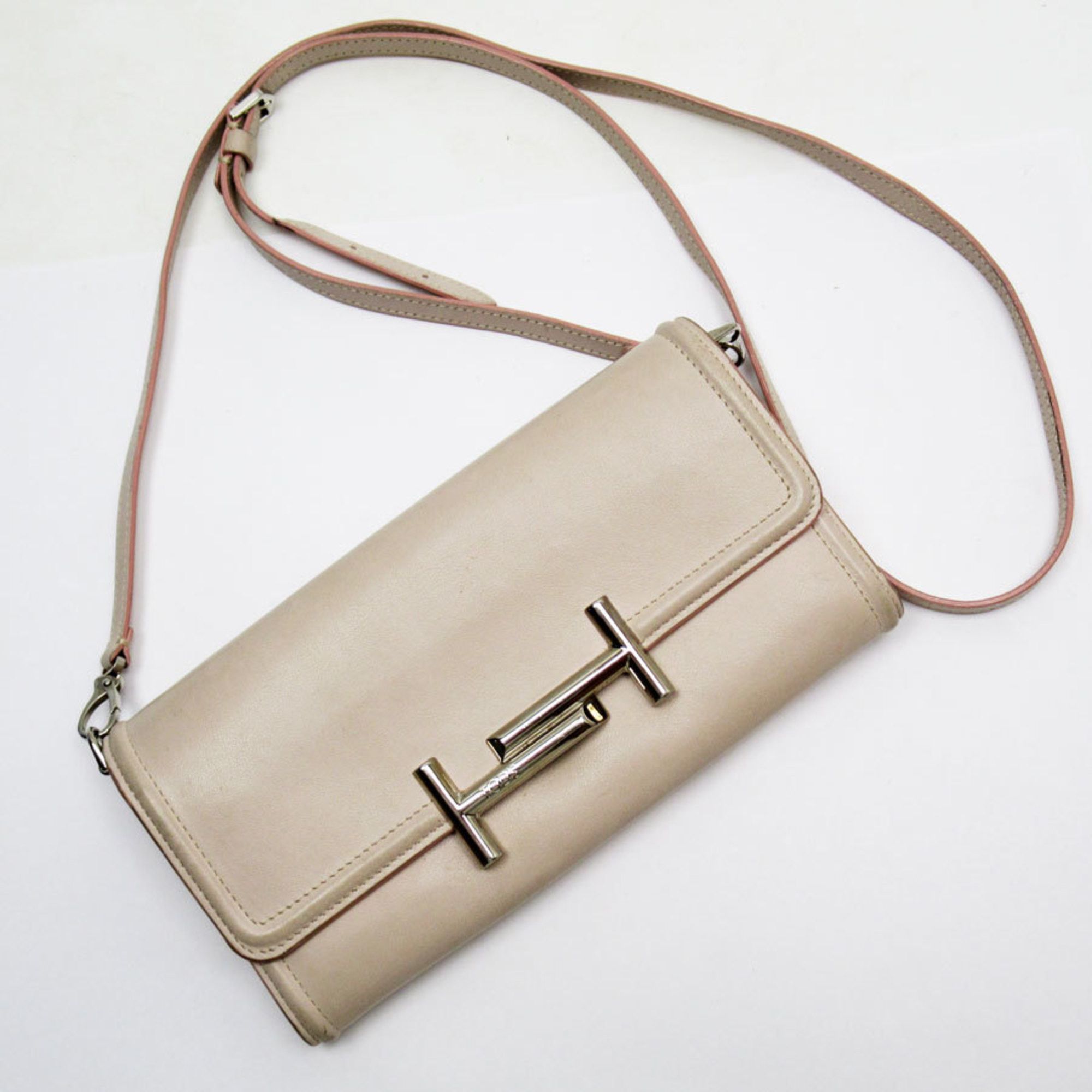 Tod's Tod's Long Wallet Shoulder Leather Light Pink Women's t18781a Size ONE SIZE - 1 Thumbnail