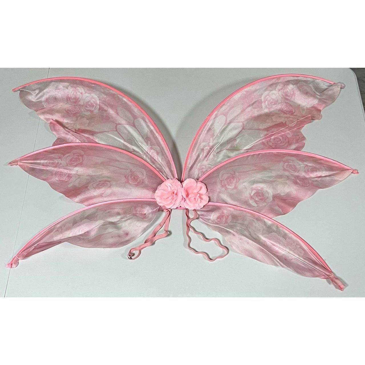 Dolls Kill × Japanese Brand × Vintage Pink Roses Floral Fairy Butterfly Costume Cosplay Wings 🎀 Size ONE SIZE - 3 Thumbnail