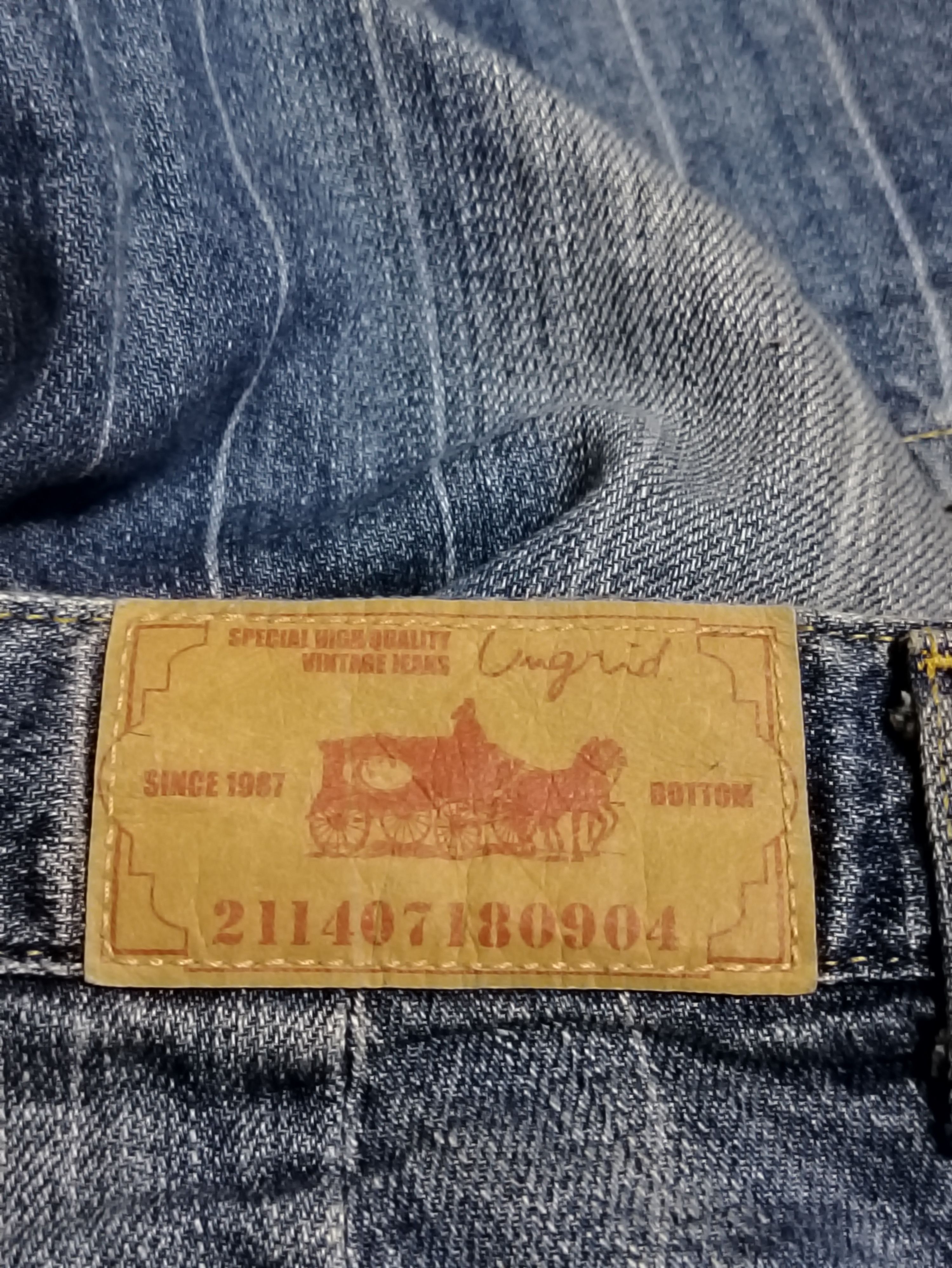 Japanese Brand Ungrid striped jeans vintage style Size US 31 - 8 Thumbnail