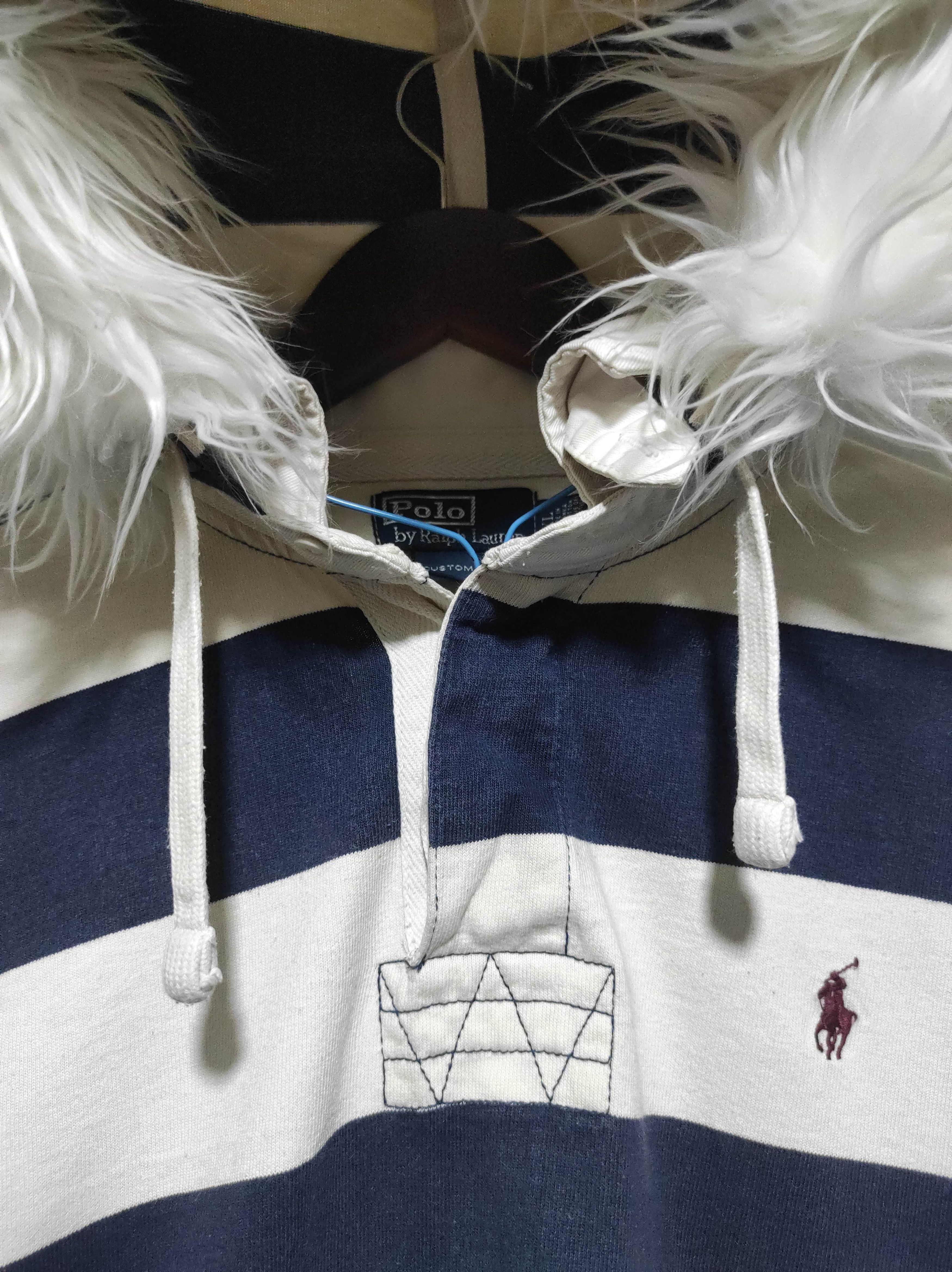 Polo Ralph Lauren Polo Ralph Lauren Stripe fur Hoodie Size US XL / EU 56 / 4 - 4 Thumbnail