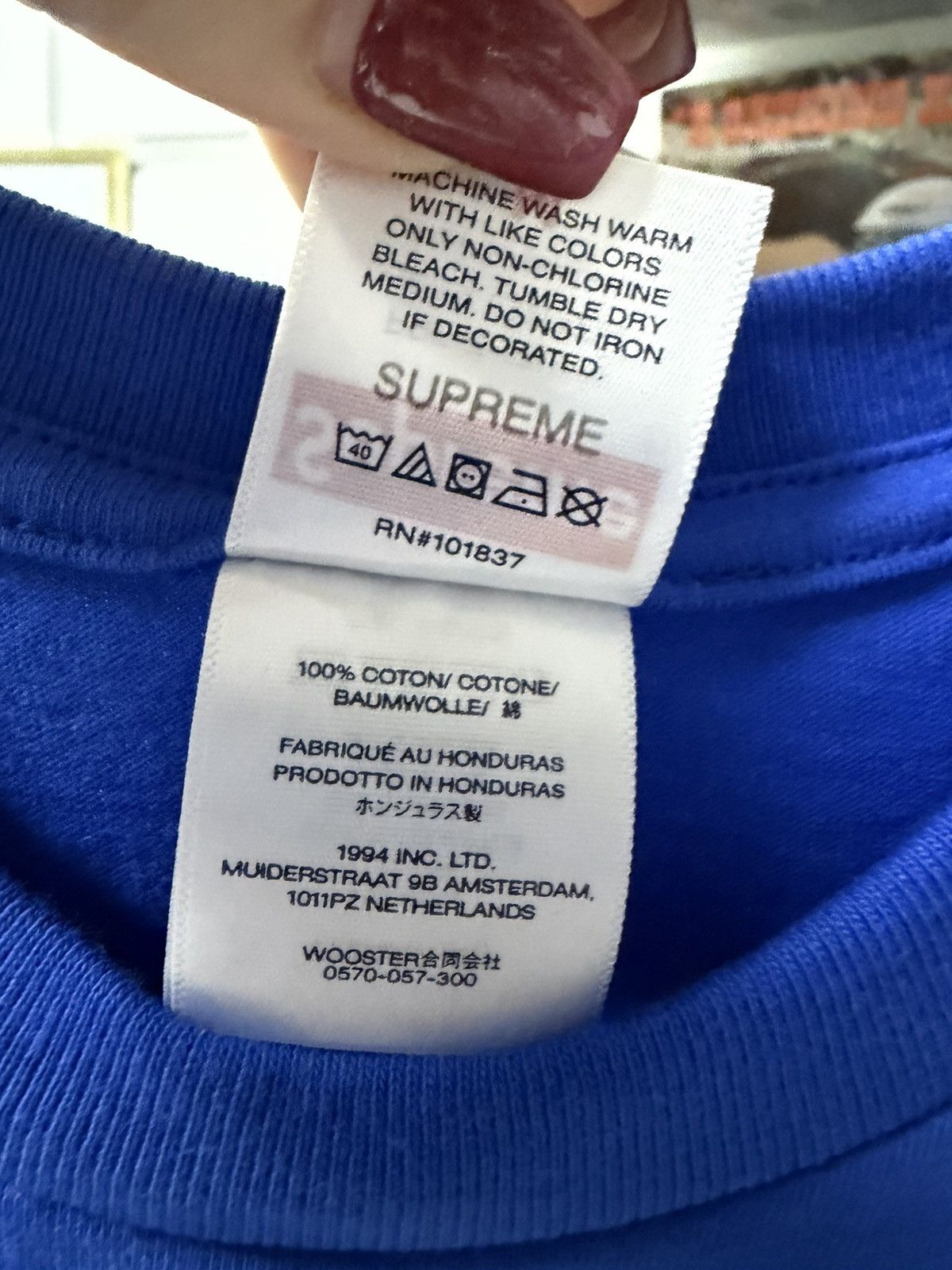 Supreme Supreme X Marvel ‘Spider Man’ Tee (Blue) Size US M / EU 48-50 / 2 - 4 Thumbnail