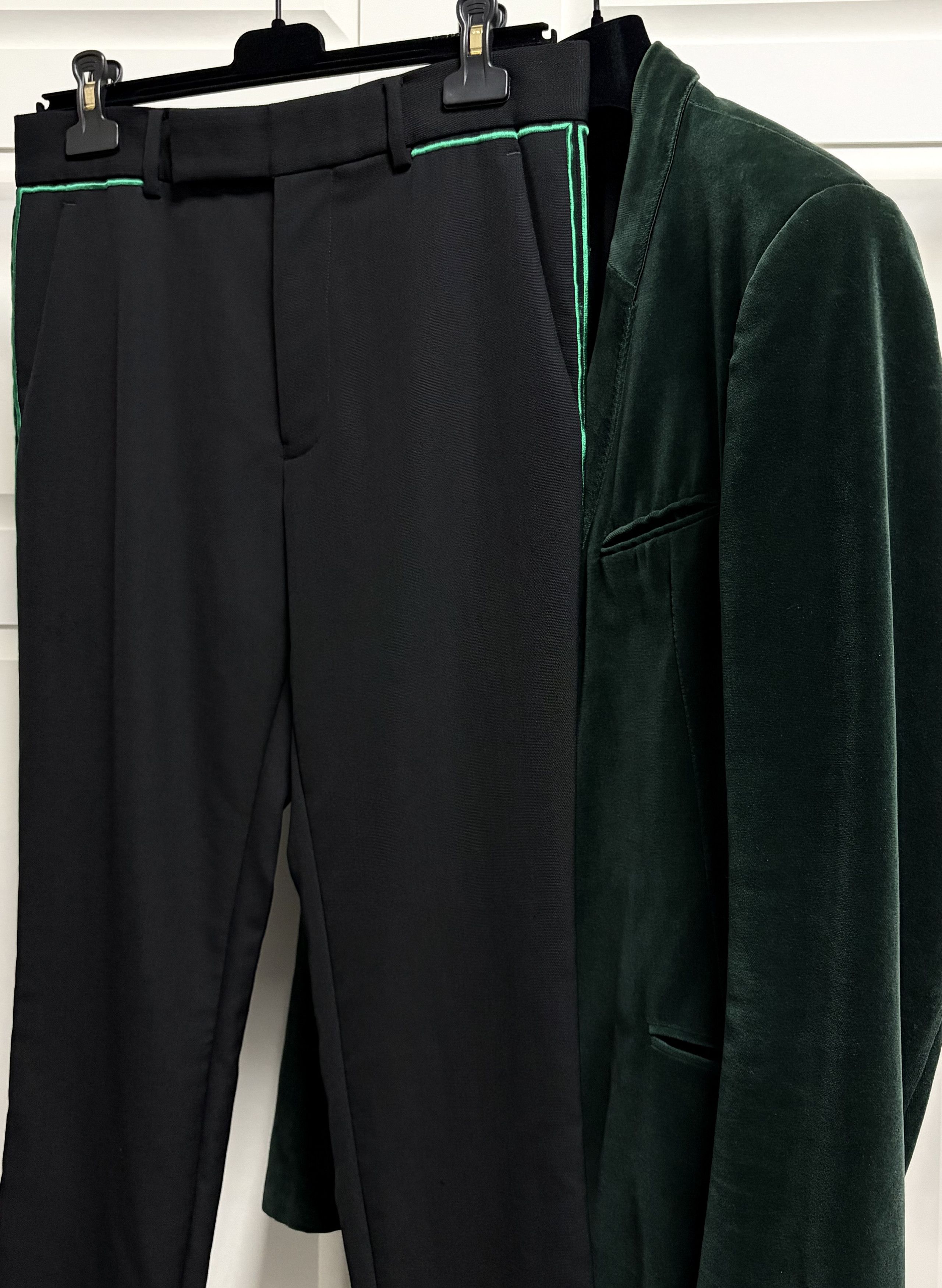 Haider Ackermann Haider Ackermann Green Striped Trousers Size US 30 / EU 46 - 9 Thumbnail