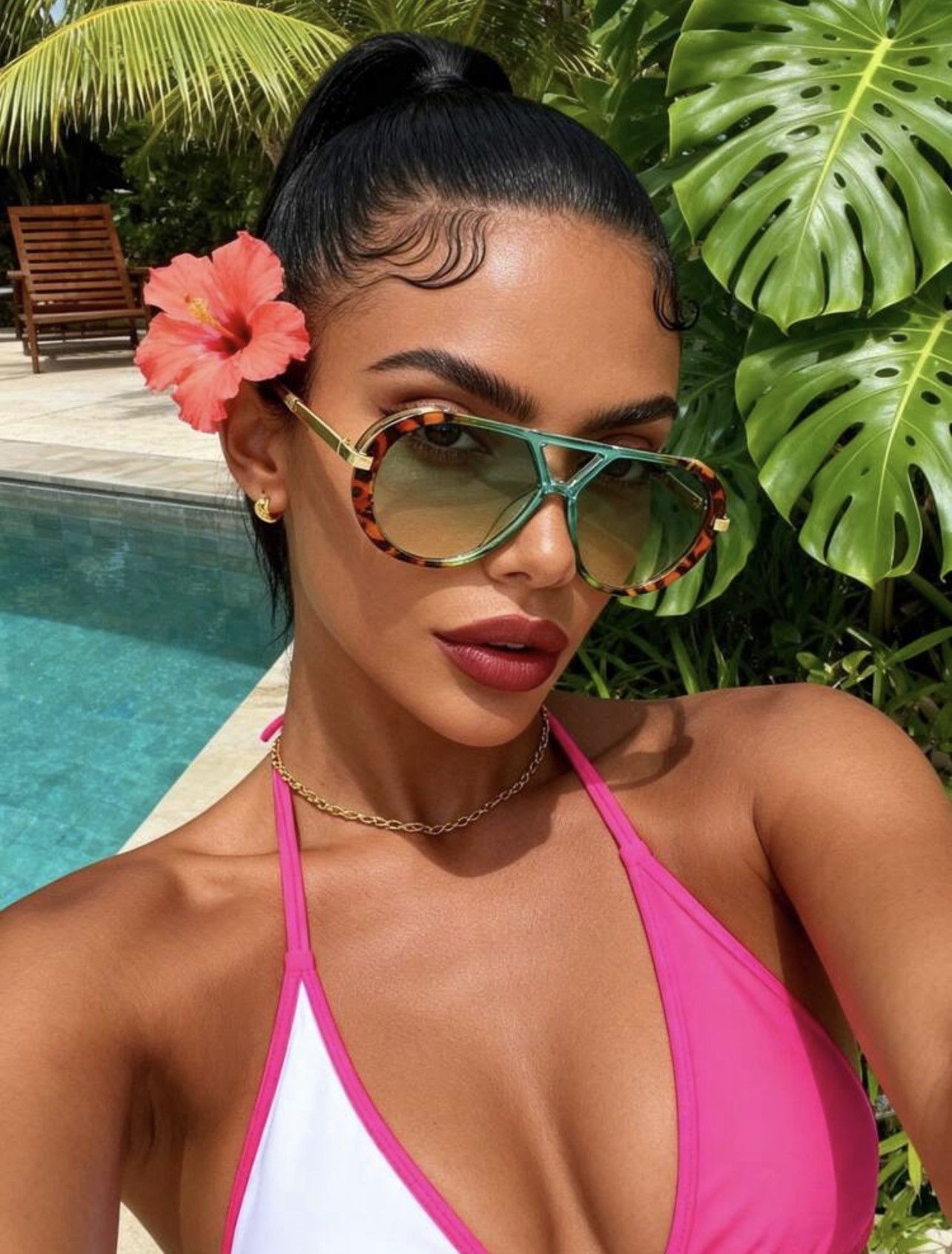 Other Oversized Tortoise Sunglasses Women Double Beam Metal Frame Size ONE SIZE - 5 Thumbnail