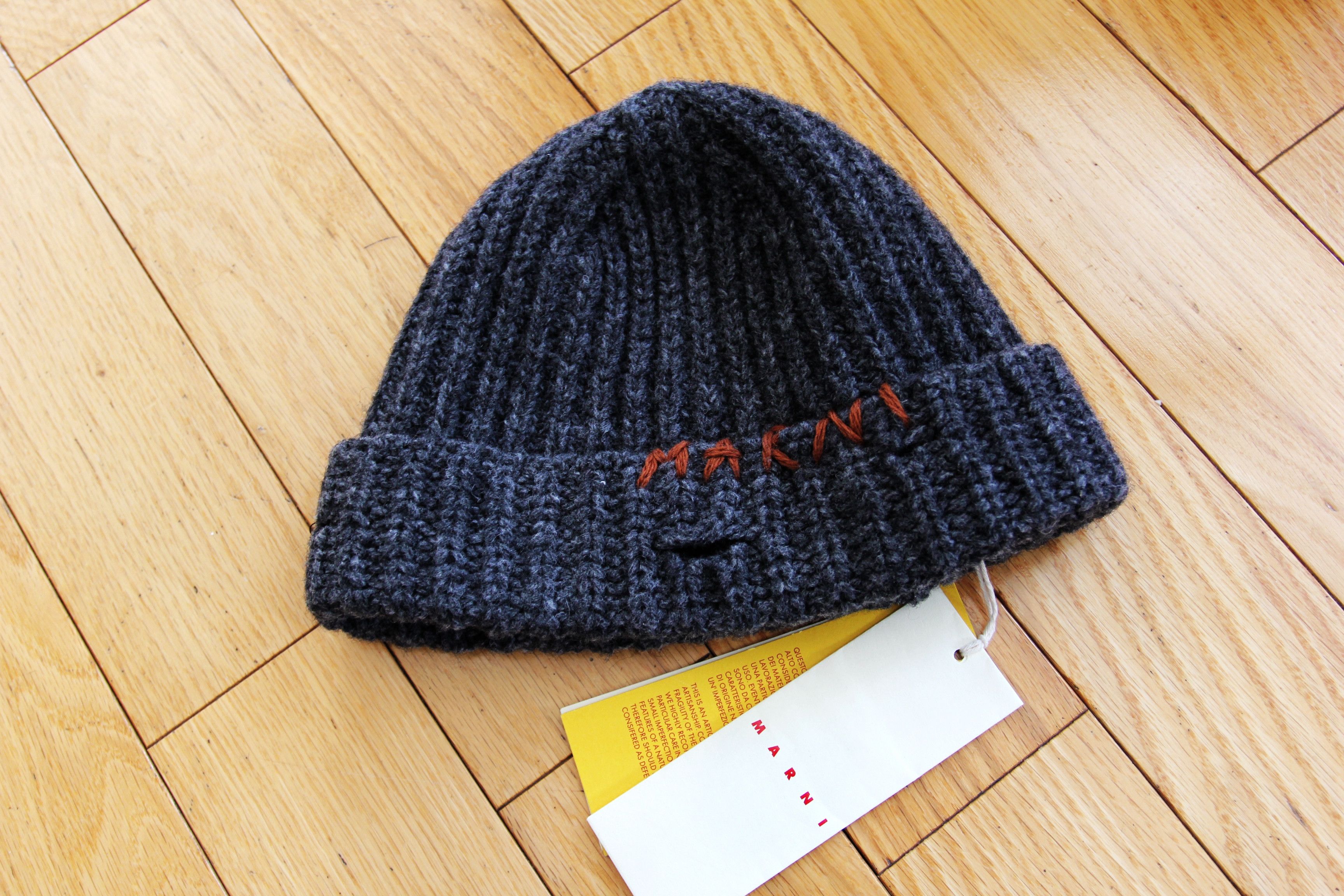 Marni BNWT AW24 MARNI SHETLAND MENDING GAUGE 5 BEANIE M Size ONE SIZE - 2 Thumbnail