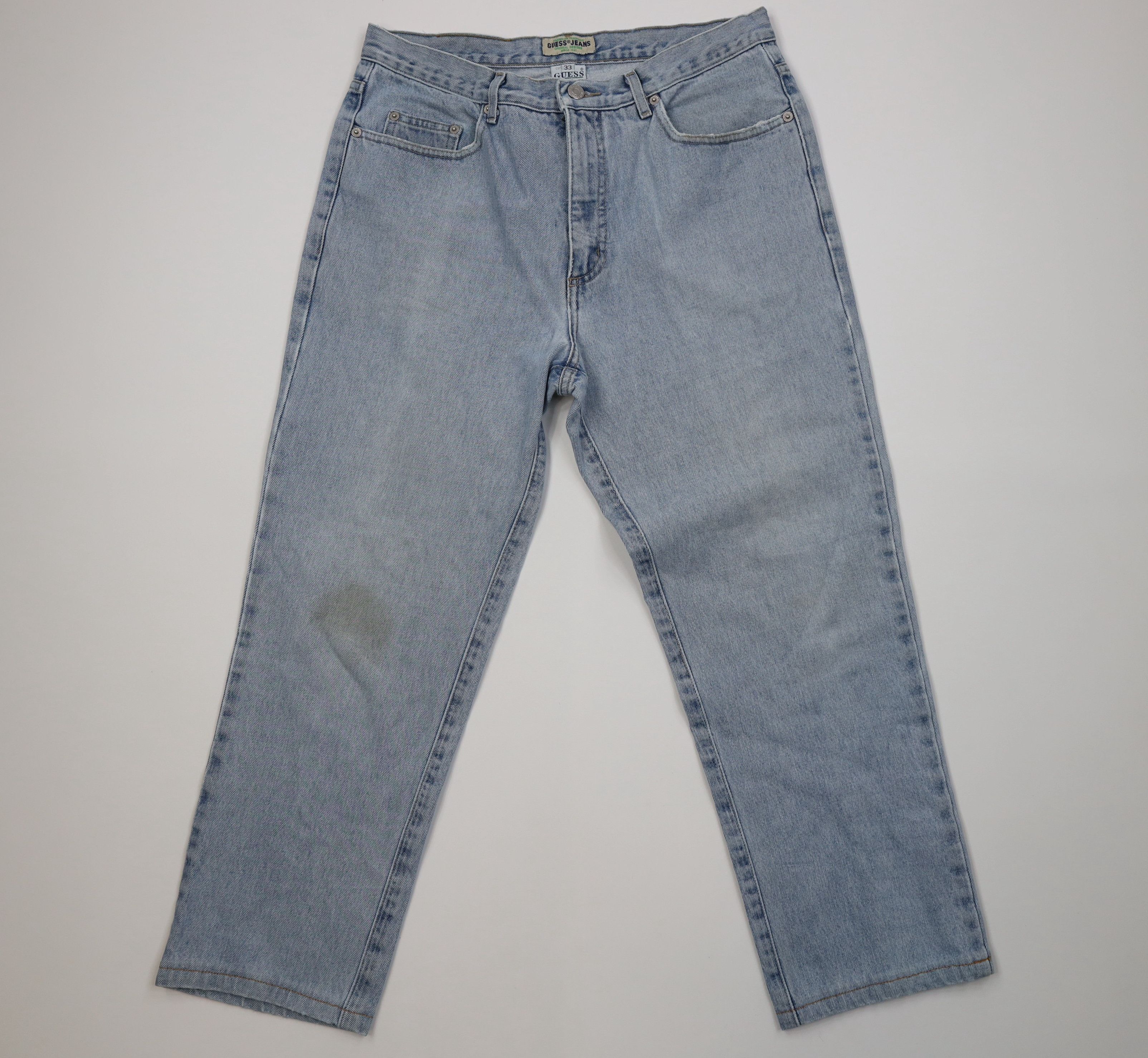 Guess Vintage 90s Guess Relaxed Fit Denim Jeans Blue Cotton USA Size US 33 - 1 Thumbnail