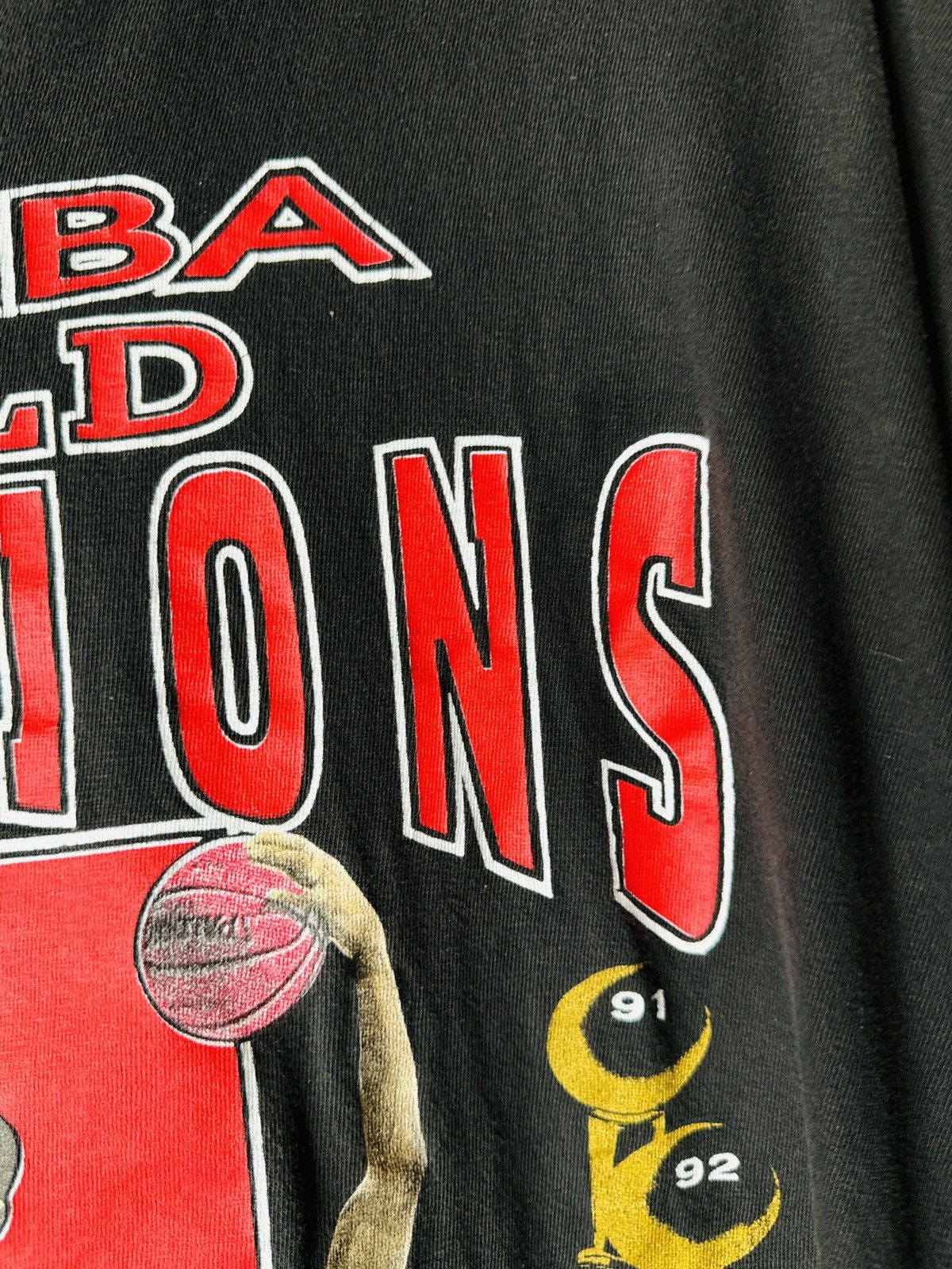 NBA × Vintage 1996 Chicago Bulls Jordan Pippen Rodman Tee BOXEY FIT Size US XL / EU 56 / 4 - 12 Thumbnail