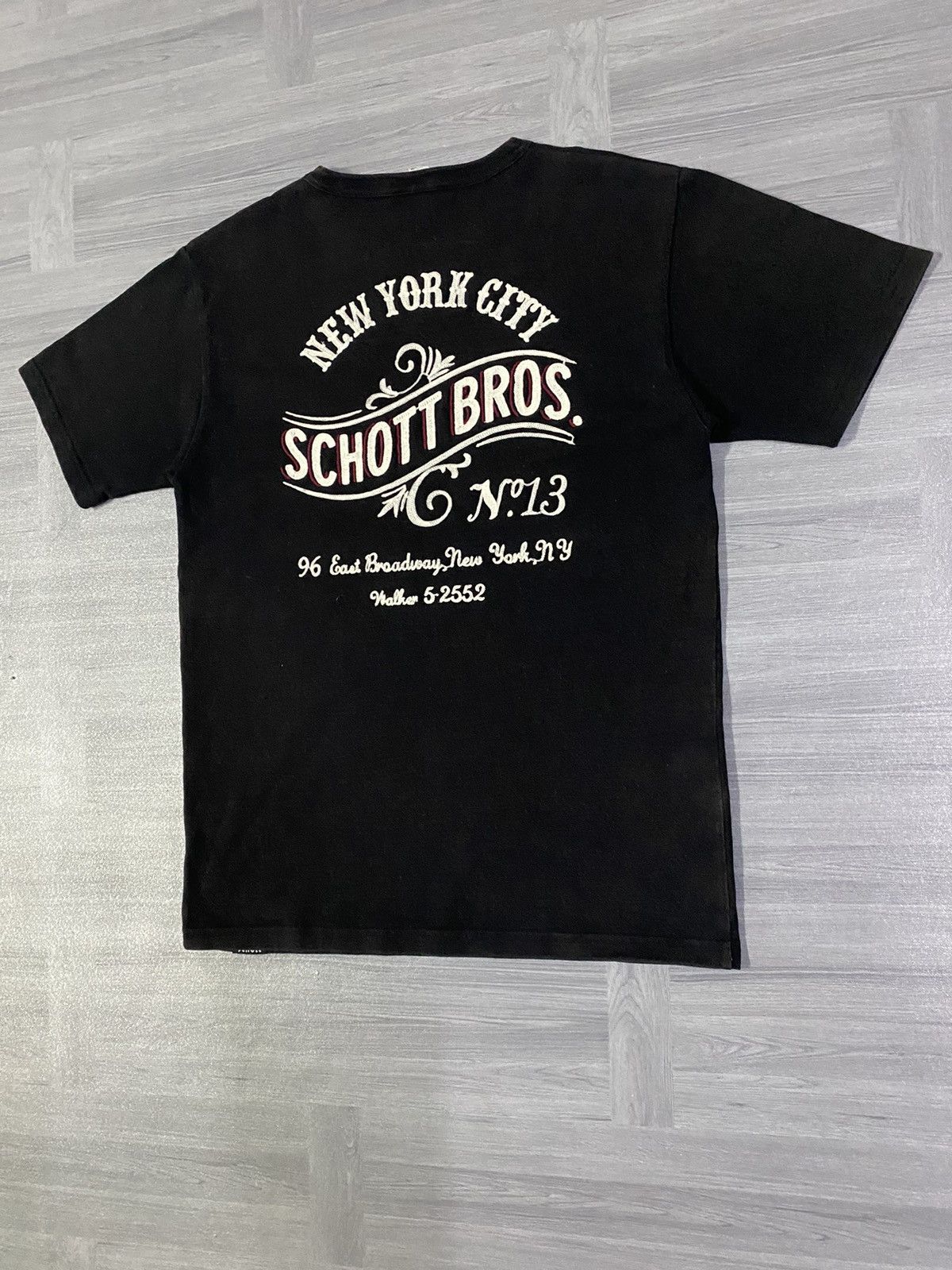 Schott Schott Bros NYC N13 Sportwear Chainstitch Embroidery T-Shirt Size US M / EU 48-50 / 2 - 2 Thumbnail