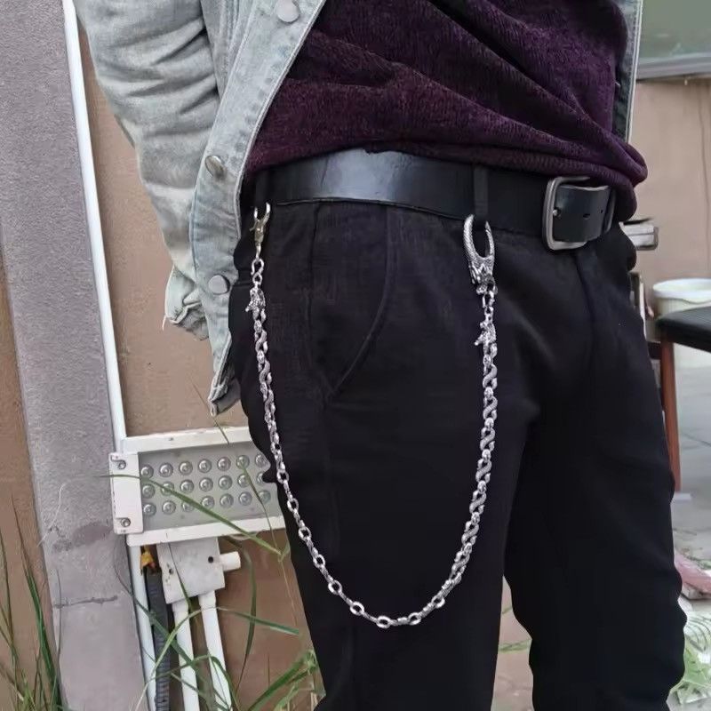 Japanese Brand × Vintage Retro Dragon Head Jeans Chain Wallet Size ONE SIZE - 2 Thumbnail