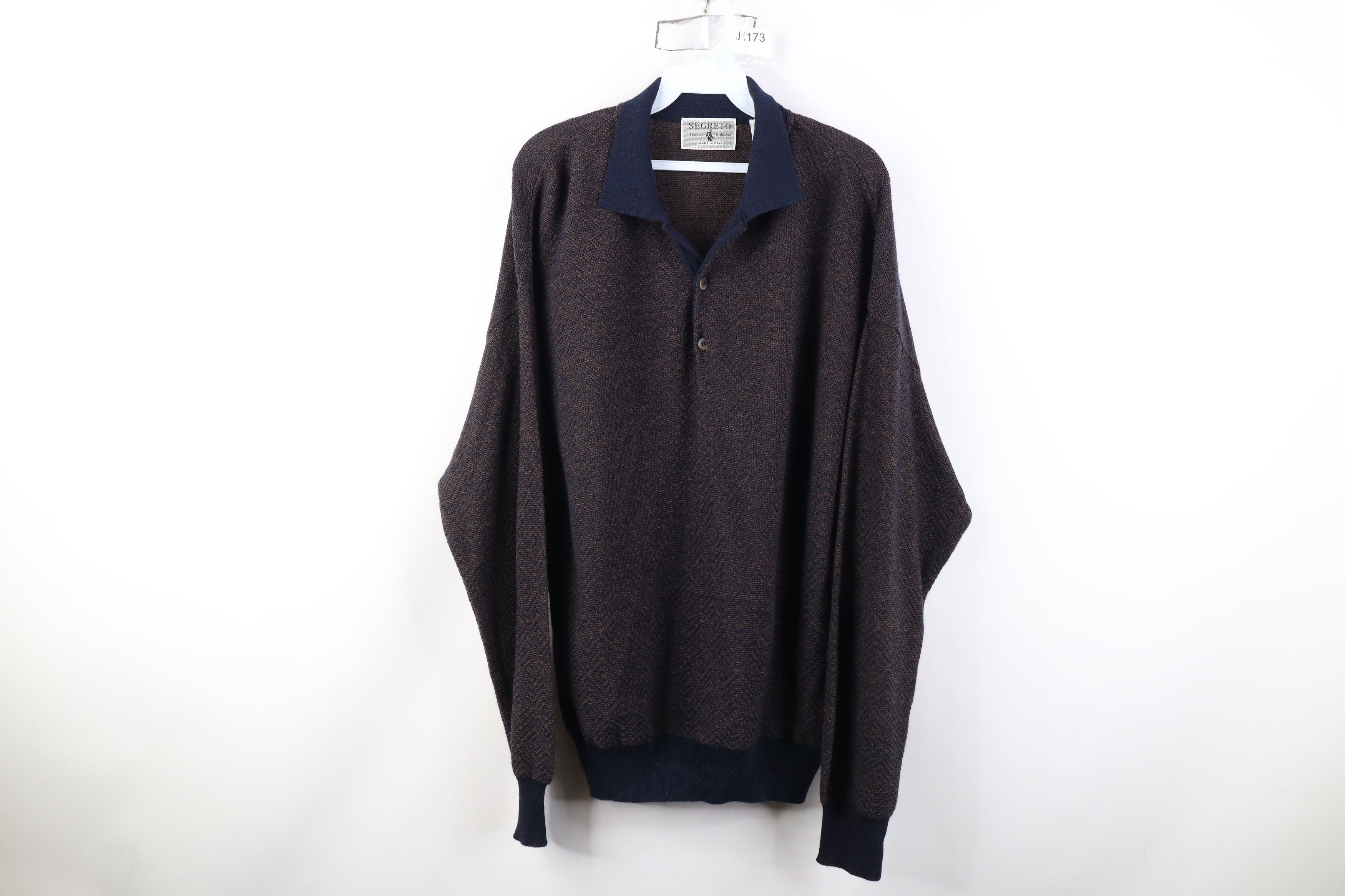 Vintage Vintage 90s Streetwear Knit Collared Pullover Sweater Size US XL / EU 56 / 4 - 1 Thumbnail
