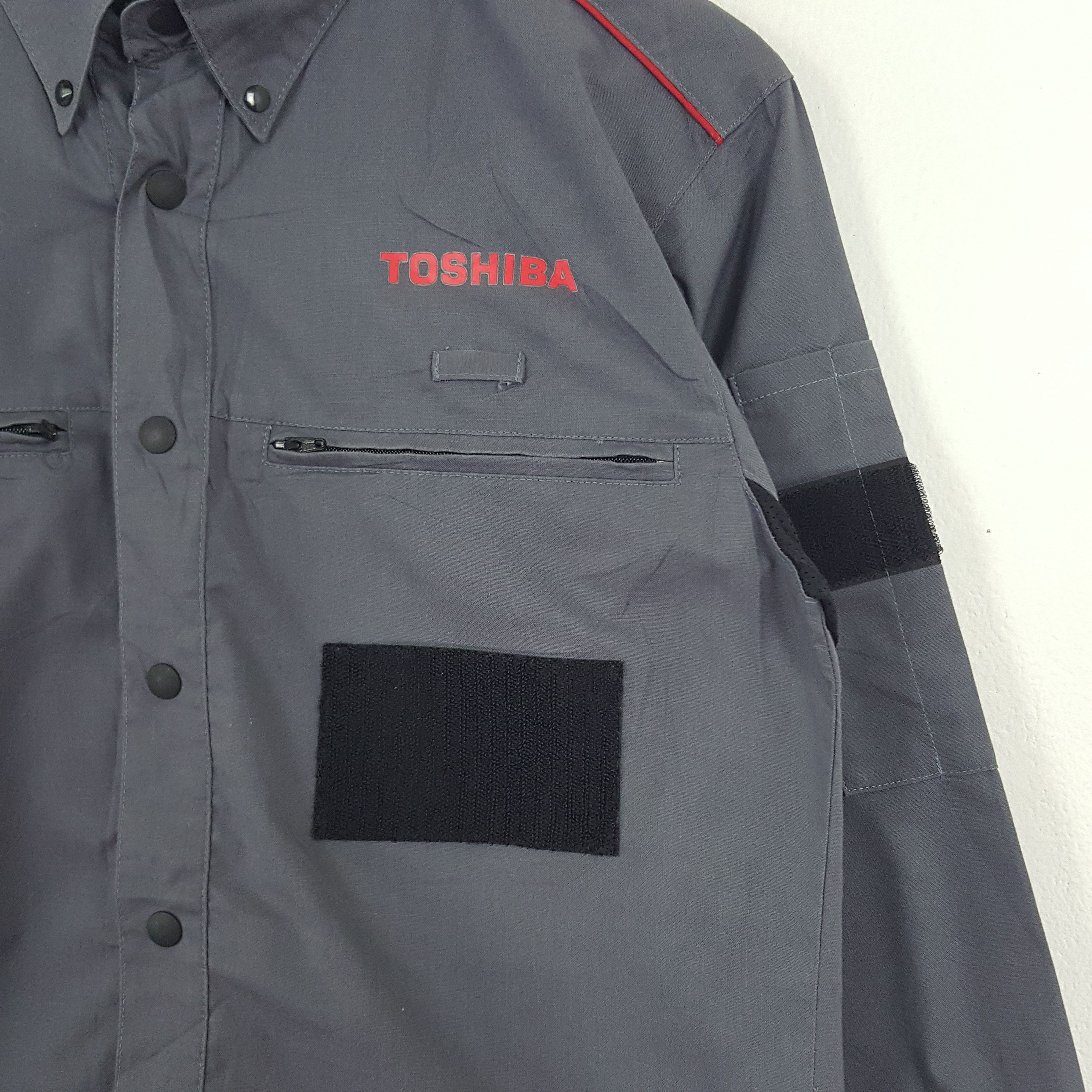 Vintage Vintage Toshiba Worker Button Up Shirt Size US M / EU 48-50 / 2 - 2 Thumbnail