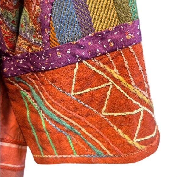 Other Handmade Patchwork Kimono Jacket Women Bright Multicolor OS Size ONE SIZE - 14 Thumbnail