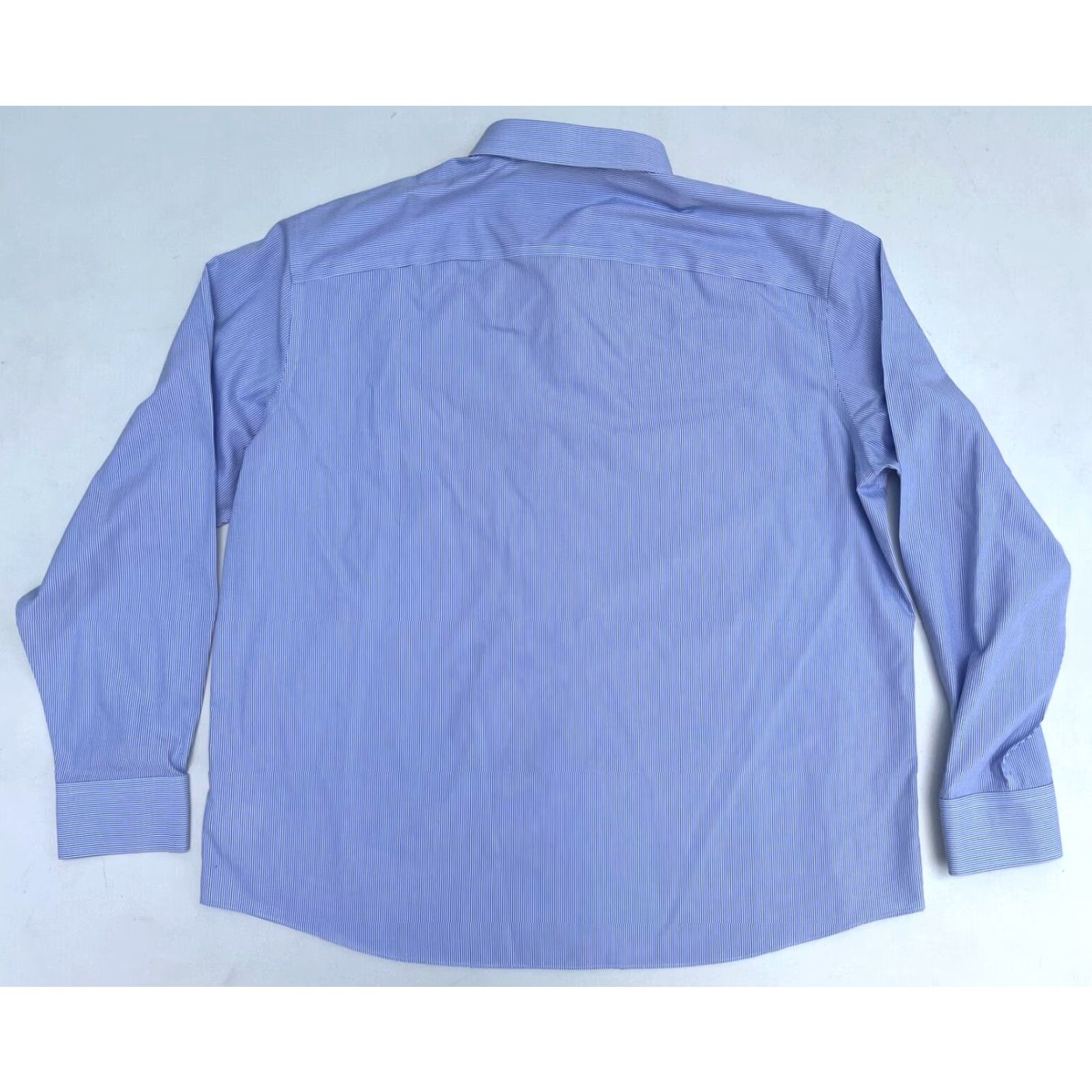 UNTUCKit UNTUCKit Men's Bordeaux WF Button-Up Shirt Stripes 3XL Blue Long Sleeve Collared Cotton Wrinkle Free Regular Size Type: Regular Mens Size US XXL / EU 58 / 5 - 3 Thumbnail