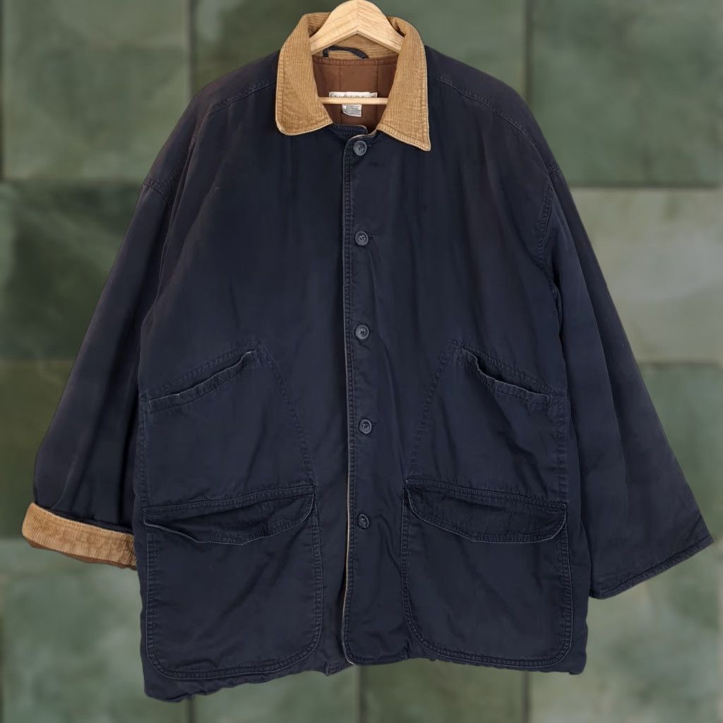 Vintage Tweeds Coat Mens Medium Blue Canvas Barn Chore Corduroy Collar Lined Field Size US M / EU 48-50 / 2 - 1 Thumbnail