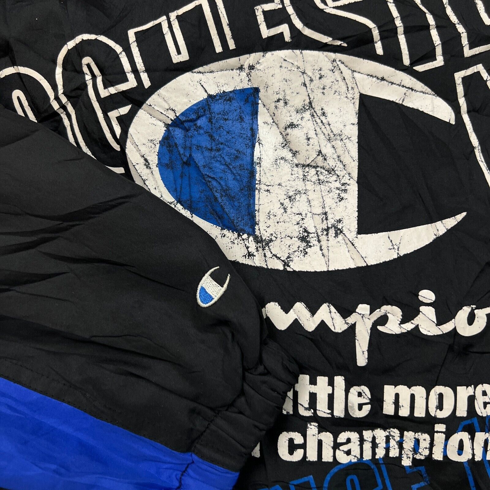 Champion × Vintage Vintage Champion Jacket XS Black Rochester NY USA 90s Bomber Size US XS / EU 42 / 0 - 7 Thumbnail