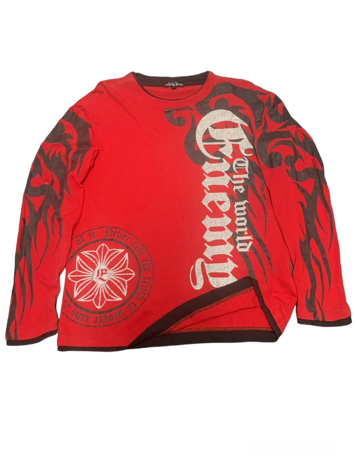image of If Six Was Nine x Le Grande Bleu L G B Bullet Noise World Enemy “ Enigmatic” Poem Kmrii Style Tee i