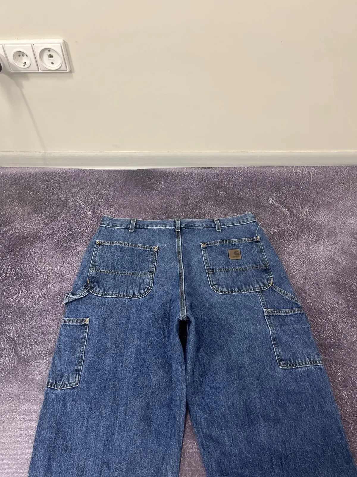 Carhartt × Vintage Vintage Carhartt Blue Denim Dungaree Fit Hype Baggy Jeans Size US 36 / EU 52 - 4 Thumbnail
