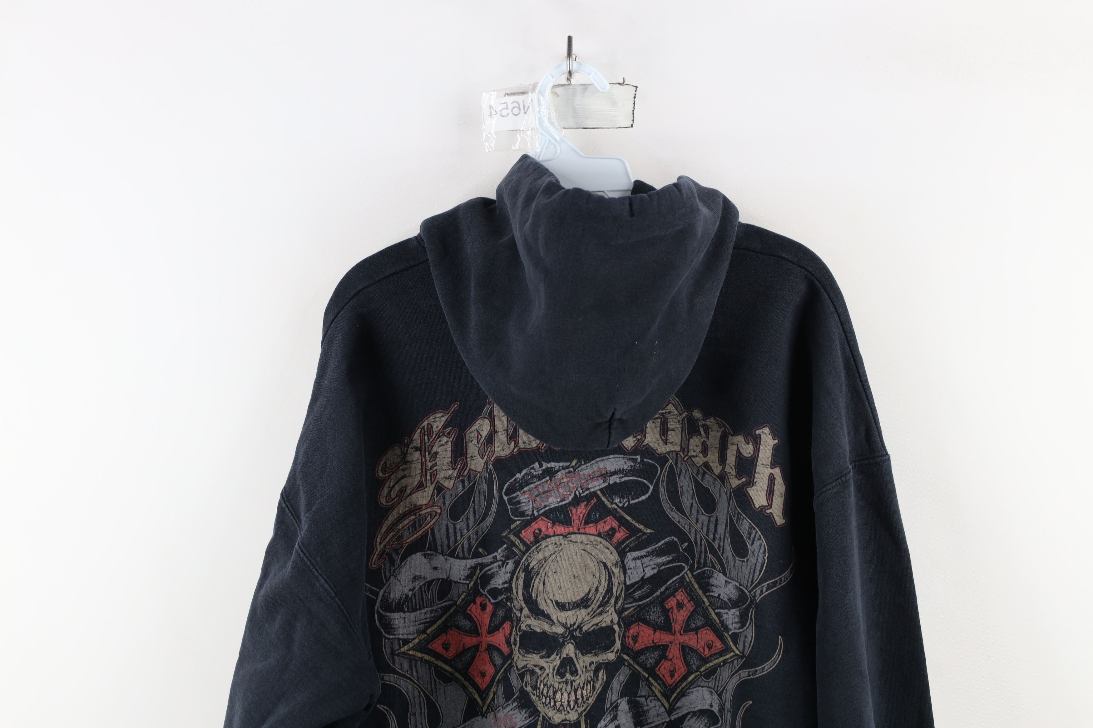 Vintage Vintage 90s Y2K Streetwear Hellanbach Cross Fire Hoodie Size US L / EU 52-54 / 3 - 13 Thumbnail