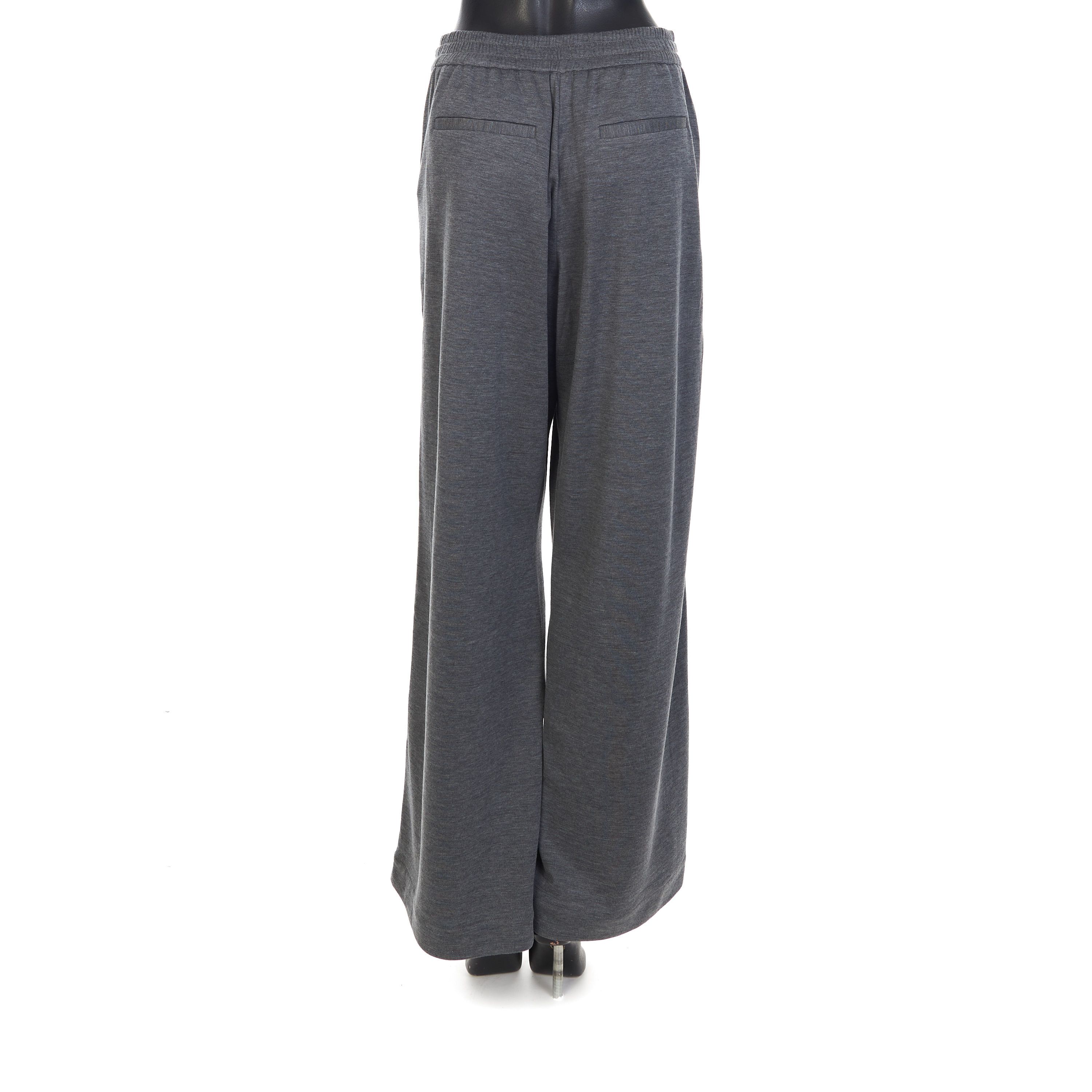 Brunello Cucinelli Gray Comfort Interlock Wide Trousers Size S Size 27" / US 4 / IT 40 - 4 Thumbnail
