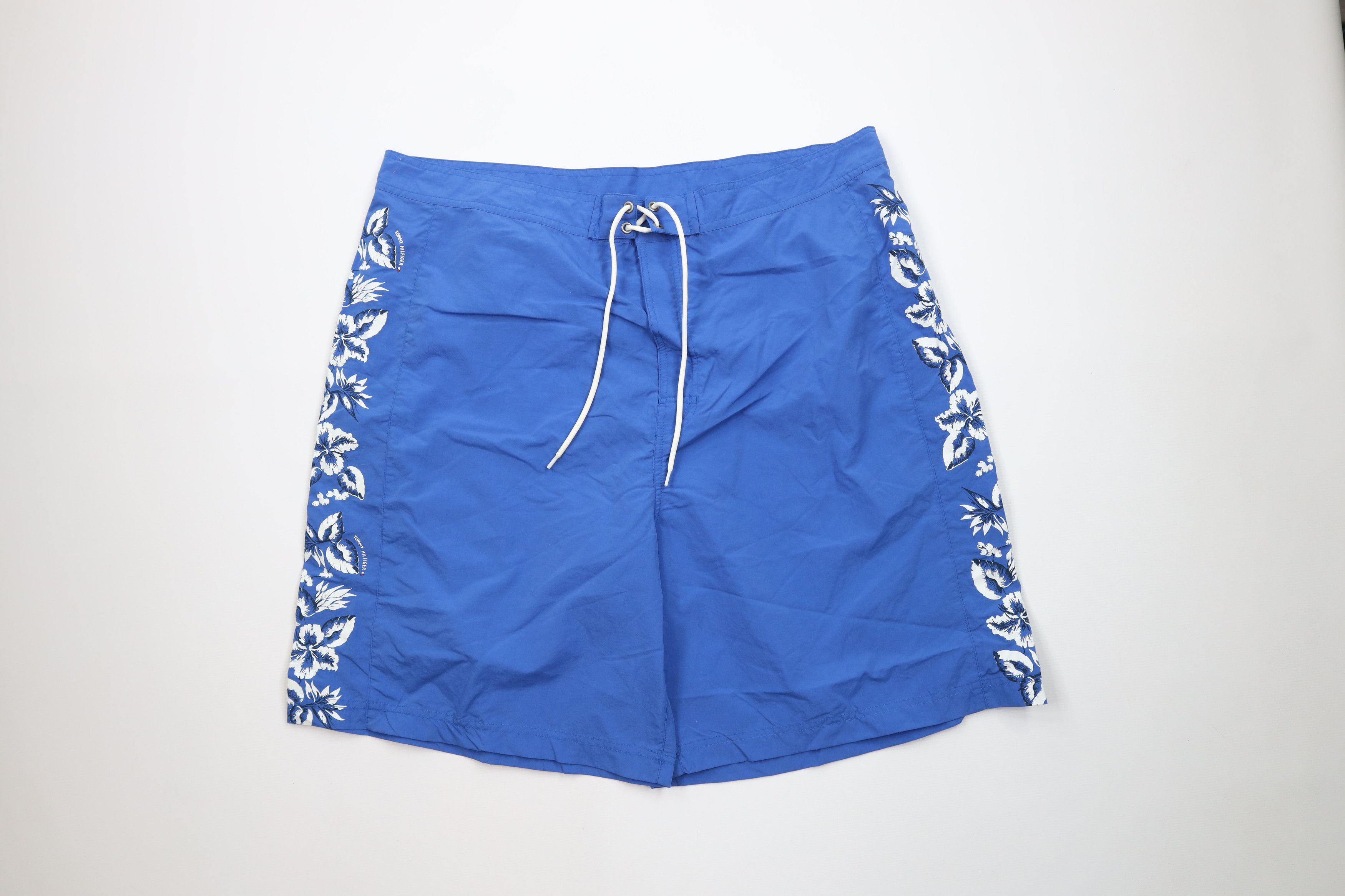 Tommy Hilfiger Vintage Y2K 2002 Tommy Hilfiger Flower Board Shorts Blue Size US 38 / EU 54 - 1 Thumbnail