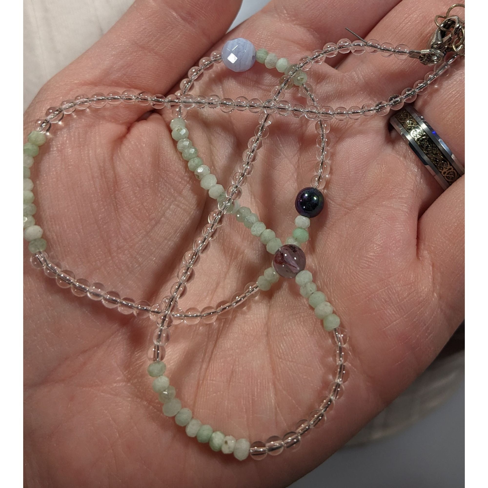 Other Handmade Pastel Glass And Stone Beaded Necklace Size ONE SIZE - 5 Thumbnail