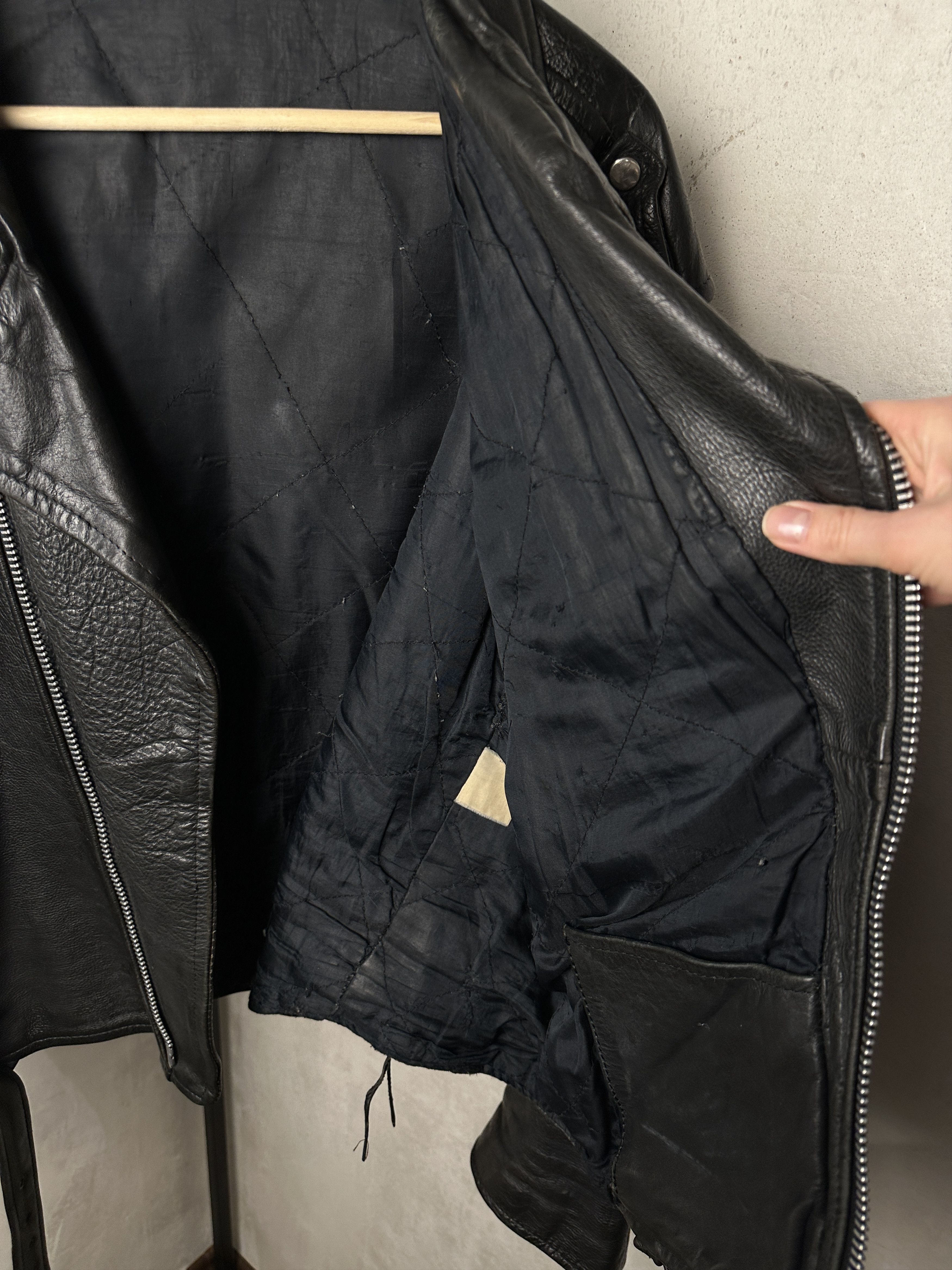 Genuine Leather Genuine Leather Bikers Black Jacket Customized Size US XL / EU 56 / 4 - 10 Thumbnail