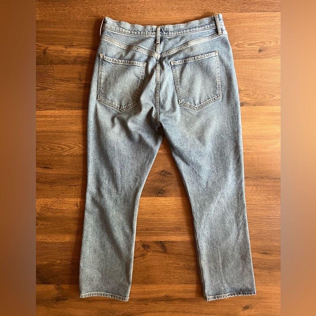 Agolde 👖 AGOLDE Riley Ripped Lightwash Denim Jeans – Size 32 Size 32" / US 10 / IT 46 - 9 Thumbnail