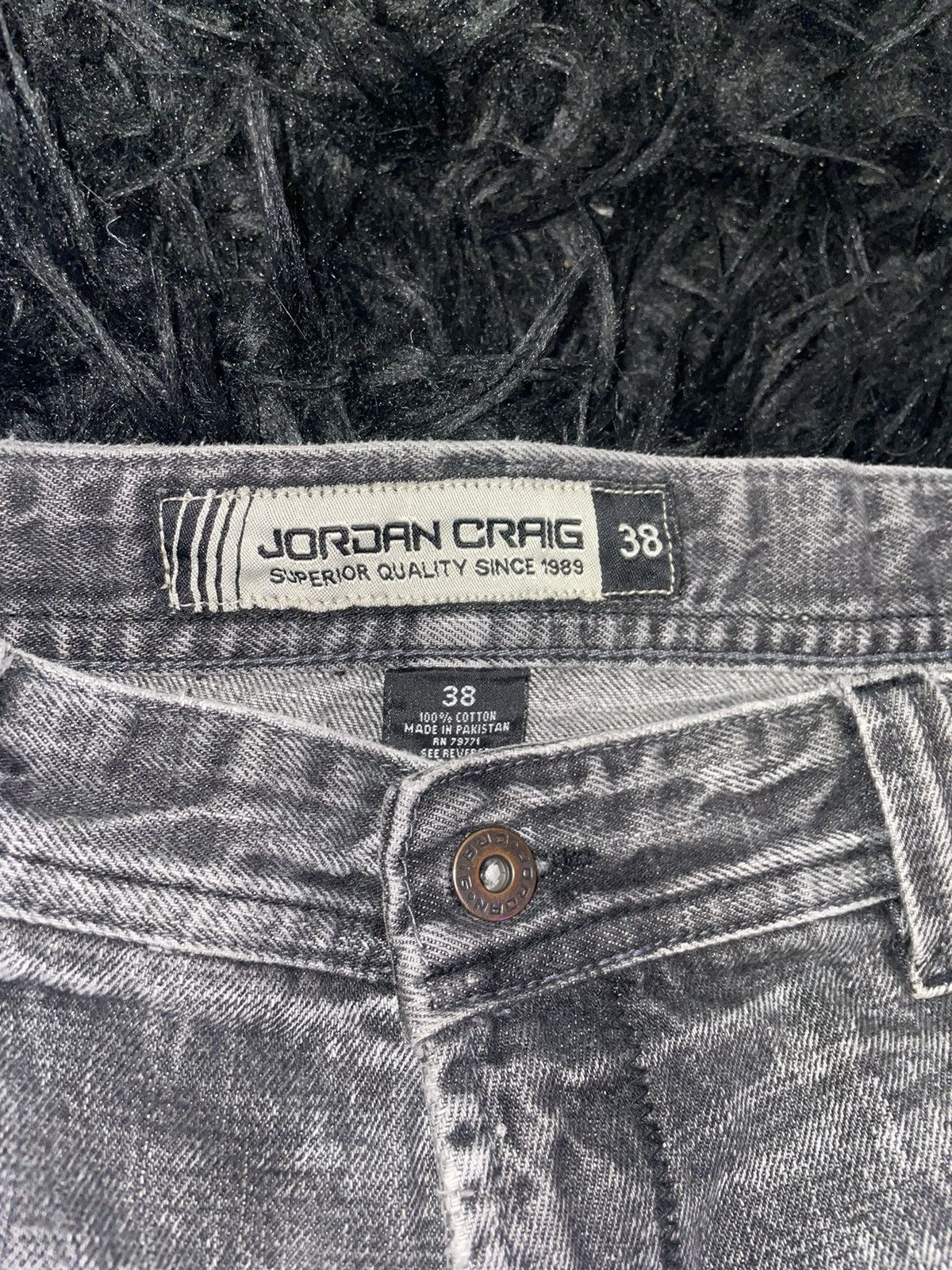 Vintage Vintage Jordan Craig Black Denim Shorts Size US 38 / EU 54 - 3 Thumbnail