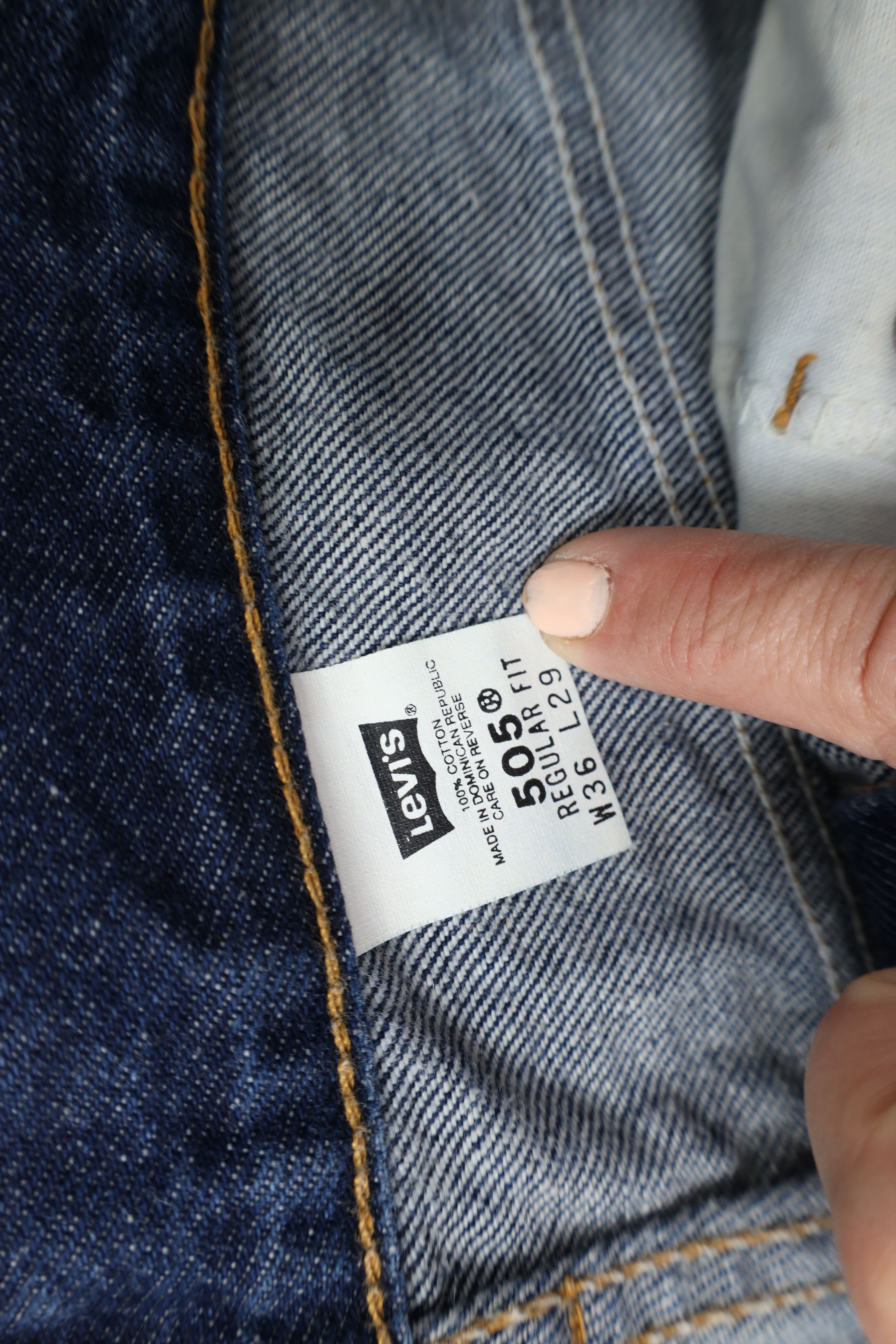 Levi's Vintage Y2K 2001 Levis 505 Regular Straight Leg Denim Jeans Size US 36 / EU 52 - 9 Thumbnail