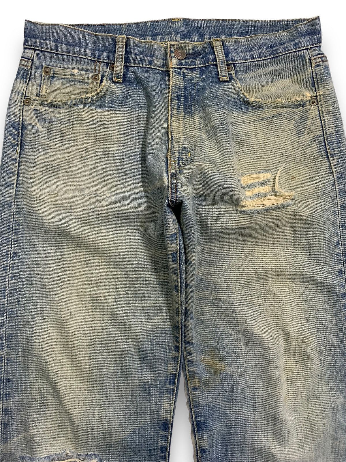 Jun Takahashi Vintage Uniqlo S003 Baggy Dirt Mud Washed Distressed Jeans Size US 32 / EU 48 - 3 Thumbnail