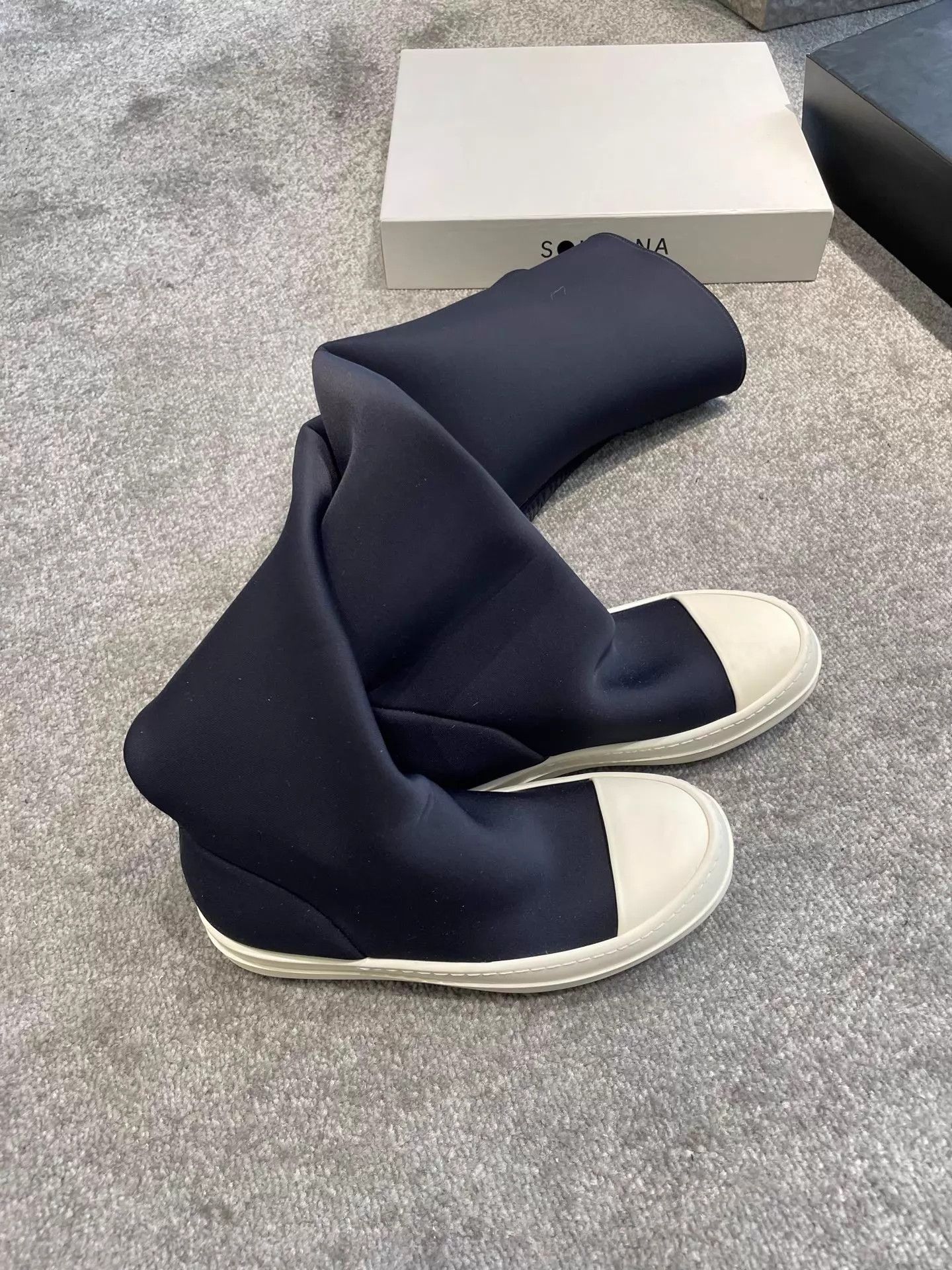 Rick Owens Rick Owens Otk boots black/white colorblock 36 Size US 5.5 / IT 35.5 - 4 Thumbnail
